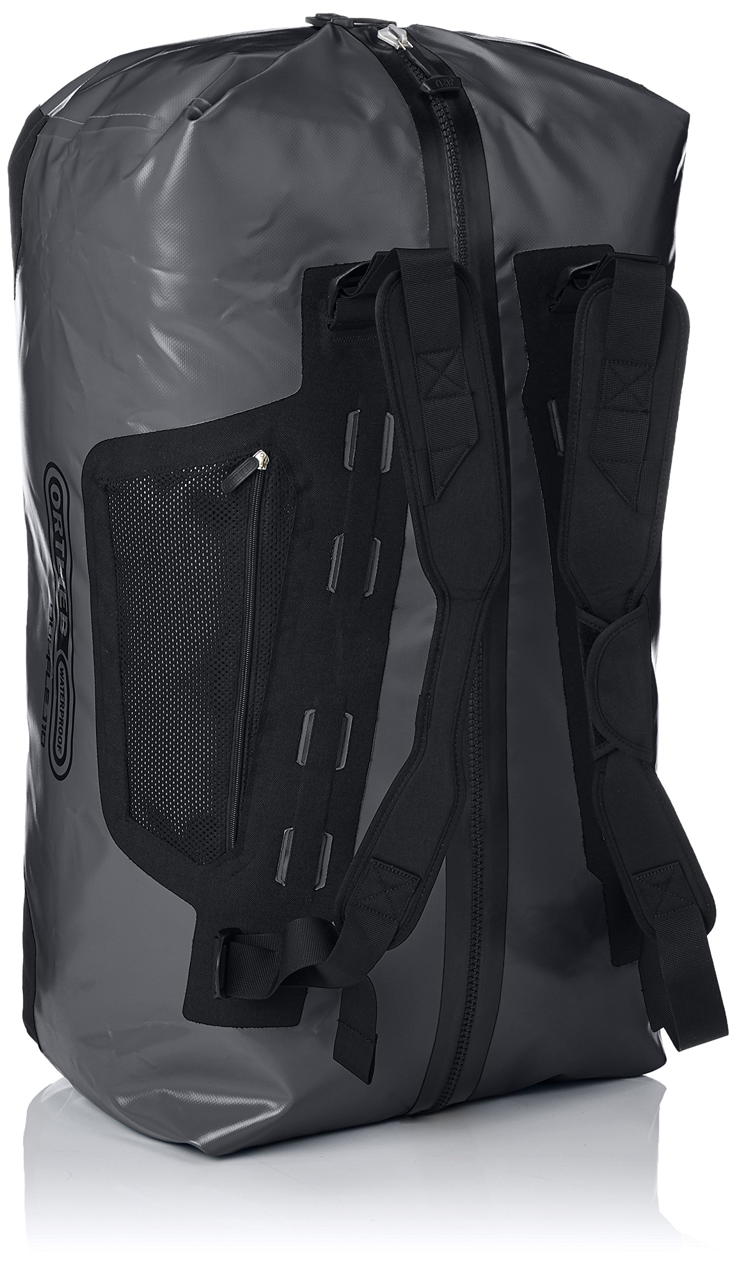 Ortlieb 110L Waterproof Duffle Travel Bag - Black - Heavy Duty Luggage for Camping, Hiking & Outdoor Adventures