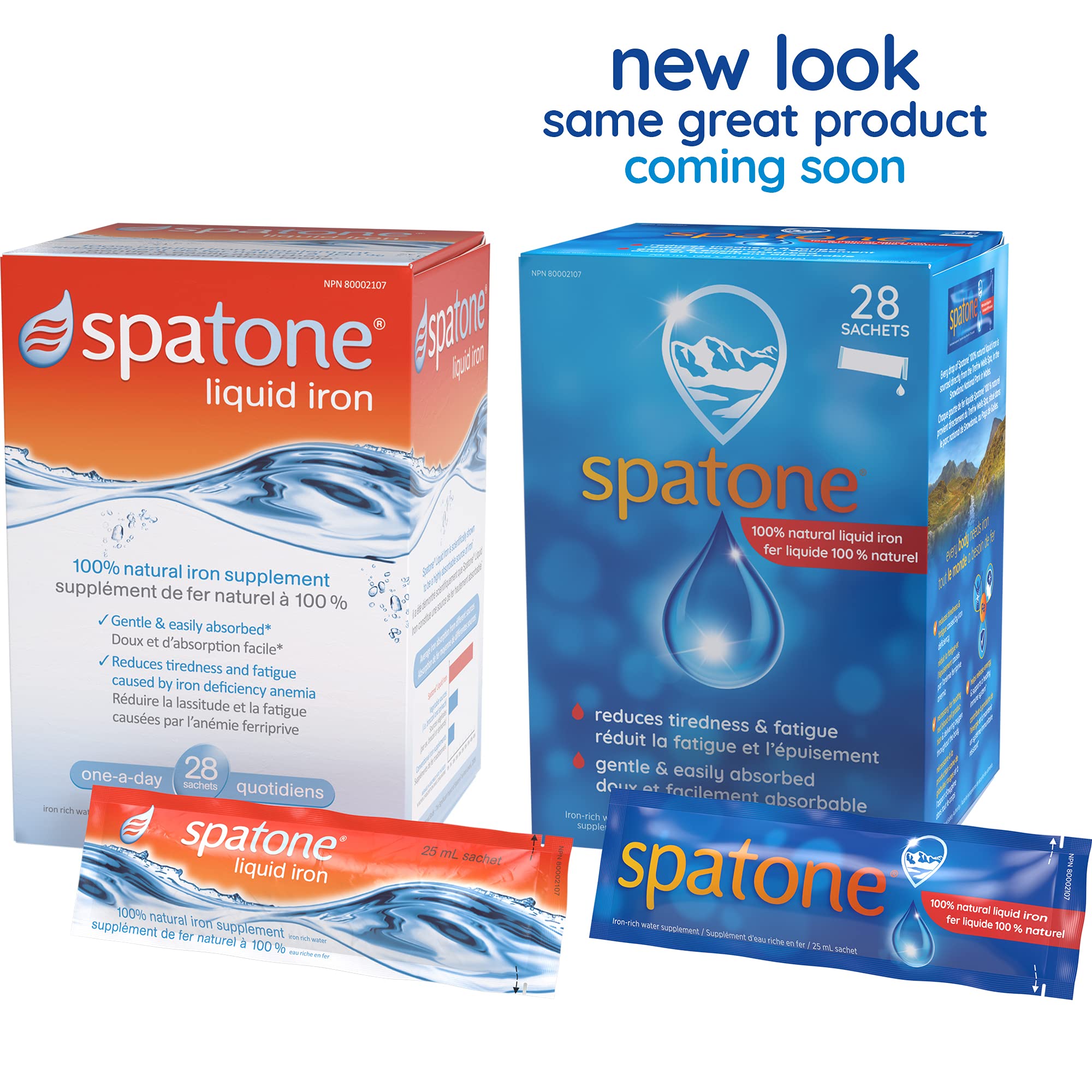 SPATONE Liquid Iron Supplement - 1 Month Supply (28 Sachets) for Energy Boost & Anemia Relief - Easy to Take Daily Iron Support for Adults & Kids