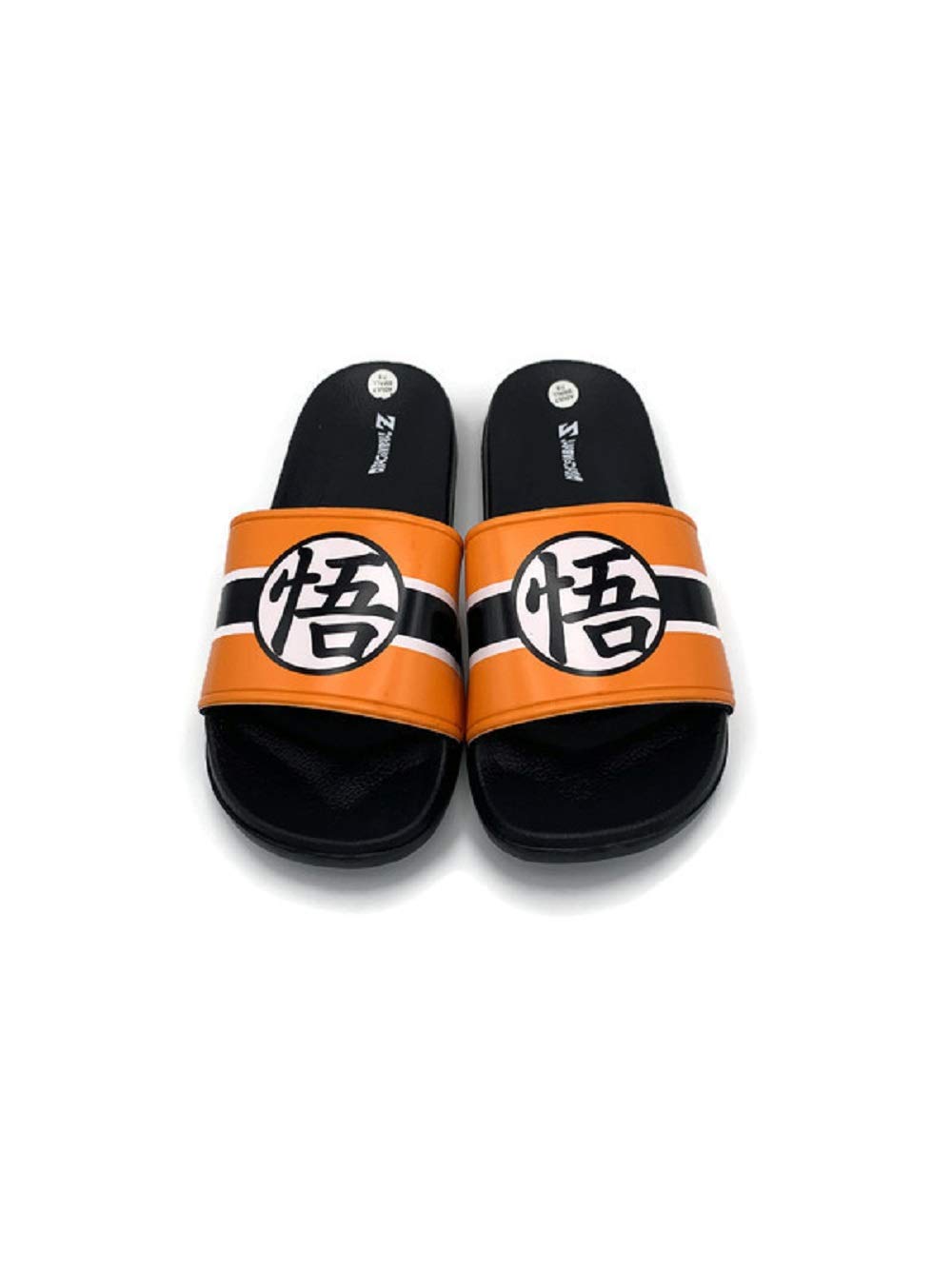 Dragon Ball Z Men's Orange Slippers Size 7/8 - Anime Themed House Shoes for Fans, Comfortable Indoor/Outdoor Slides for Cosplay & Lounge Wear
