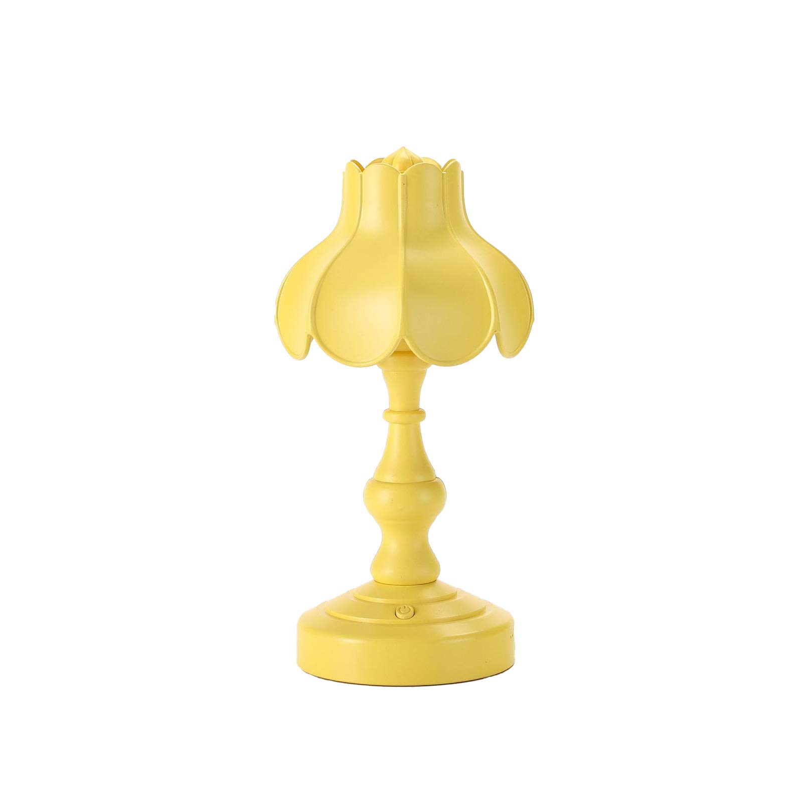 Meideli USB Rechargeable Lotus Flower Night Light - Cute Bedside Lamp for Girls, Cordless Table Lamp for Bedroom, Desk & Nightstand - Romantic Yellow LED Mood Lighting for Kids Room & Nursery Decor