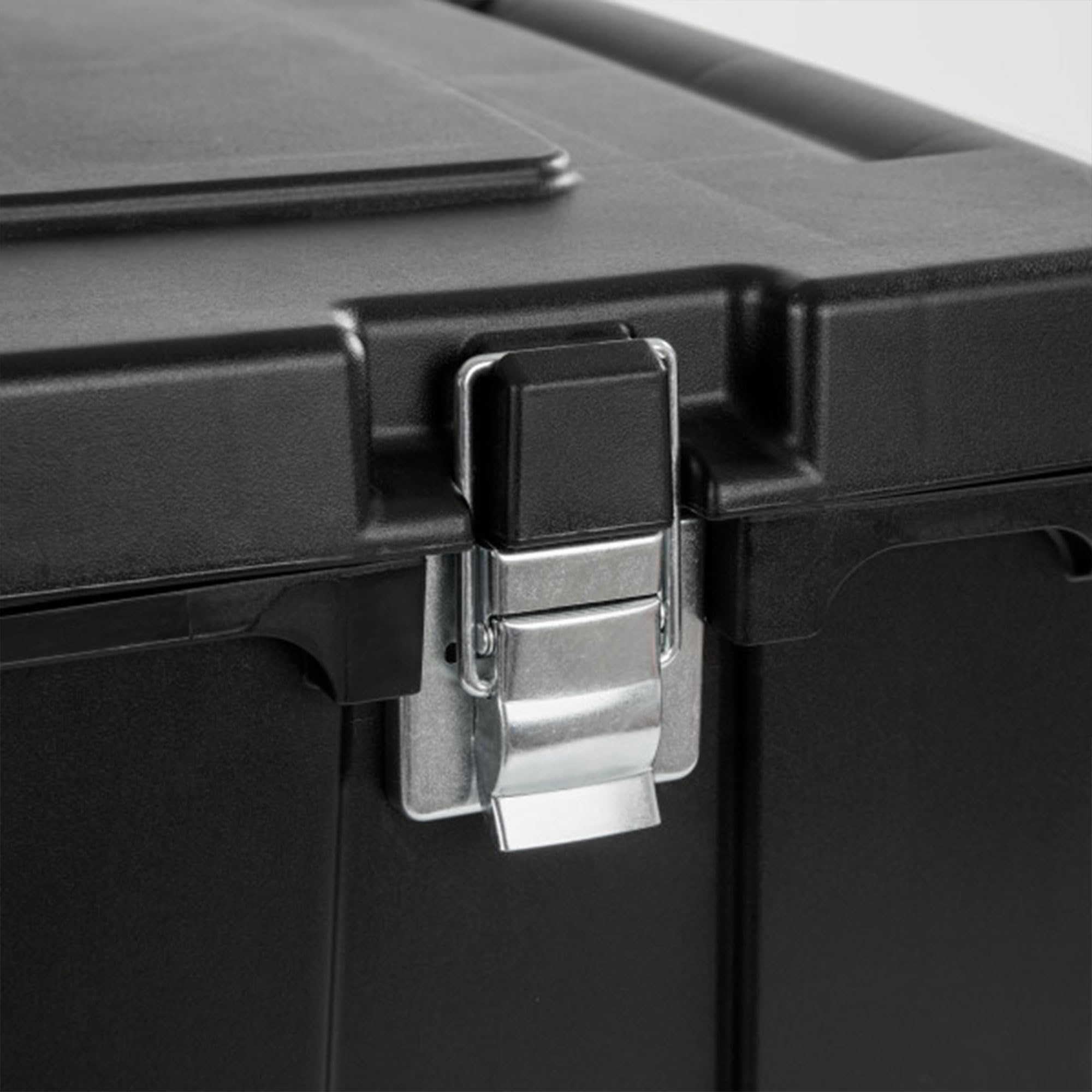 Sterilite 2-Pack Lockable Wheeled Storage Footlocker - Durable Plastic Utility Container for Travel, Camping & Home Organization (Black) - Perfect for College Dorms, Military Use & Sports Equipment Storage