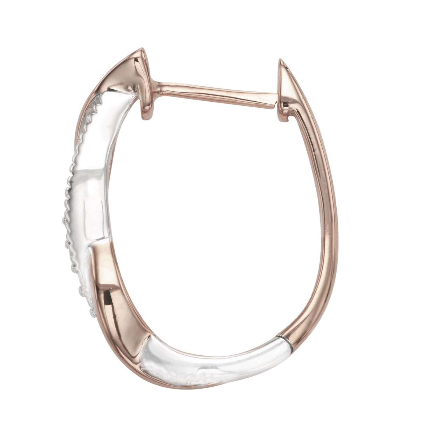 1/4 Carat (cttw) Two-Tone Diamond Hoop Earrings for Women - 925 Sterling Silver Intertwined Design Stud Earrings | Perfect for Weddings, Parties & Everyday Elegance