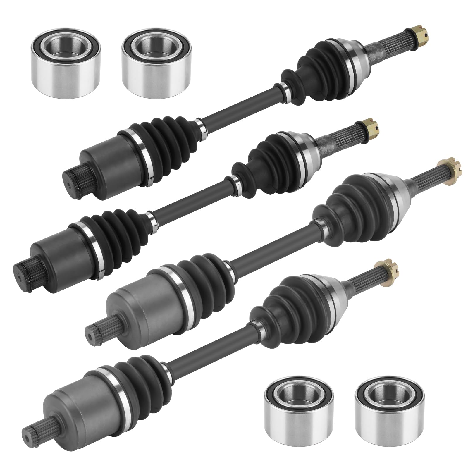 Polaris Sportsman 400 450 500 570 800 CV Axle Shaft & Wheel Bearing Kit - Front & Rear Replacement for 2006-2014 Models (Fits 1332881 1332656 1332935 1332471) - Perfect for Off-Roading, Trail Riding & ATV Maintenance
