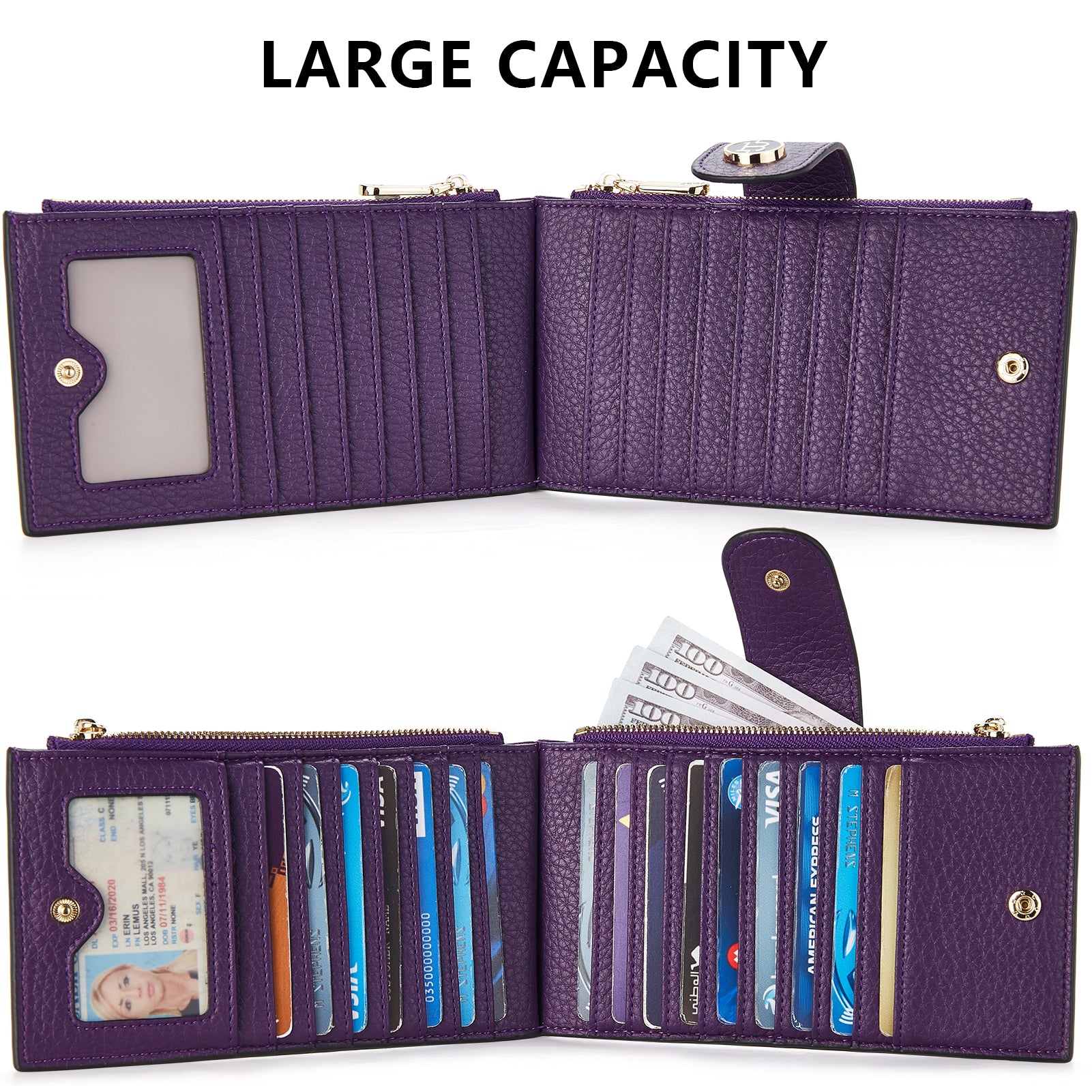 Lomy Genuine Leather Slim Bifold Wallet for Men - RFID Blocking Minimalist Front Pocket Wallet - Perfect for Travel, Business & Everyday Use