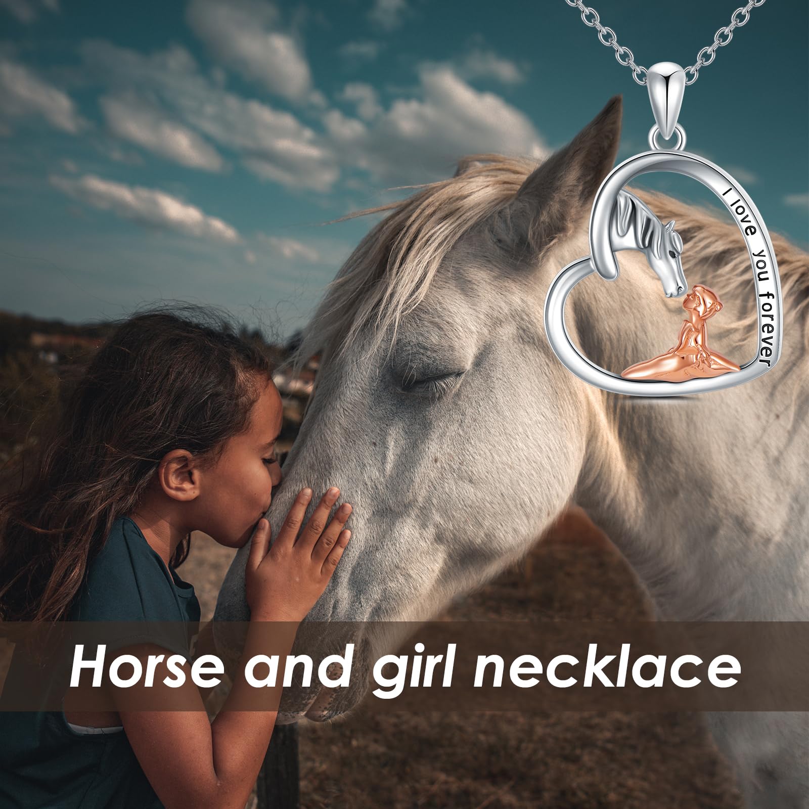 Sterling Silver Horse Pendant Necklace for Women - Elegant Equestrian Jewelry Gift for Horse Lovers, Perfect for Birthdays, Anniversaries & Special Occasions