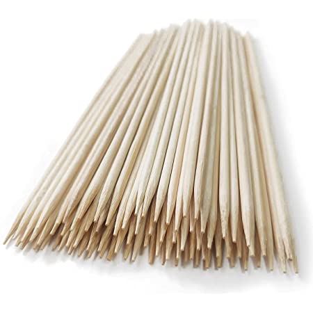 Premium 8-Inch Bamboo Skewers for Grilling, BBQ, Kebabs & Appetizers - Natural & Eco-Friendly Cooking Sticks for Shish Kabob, Fruit, Marshmallows & Party Food