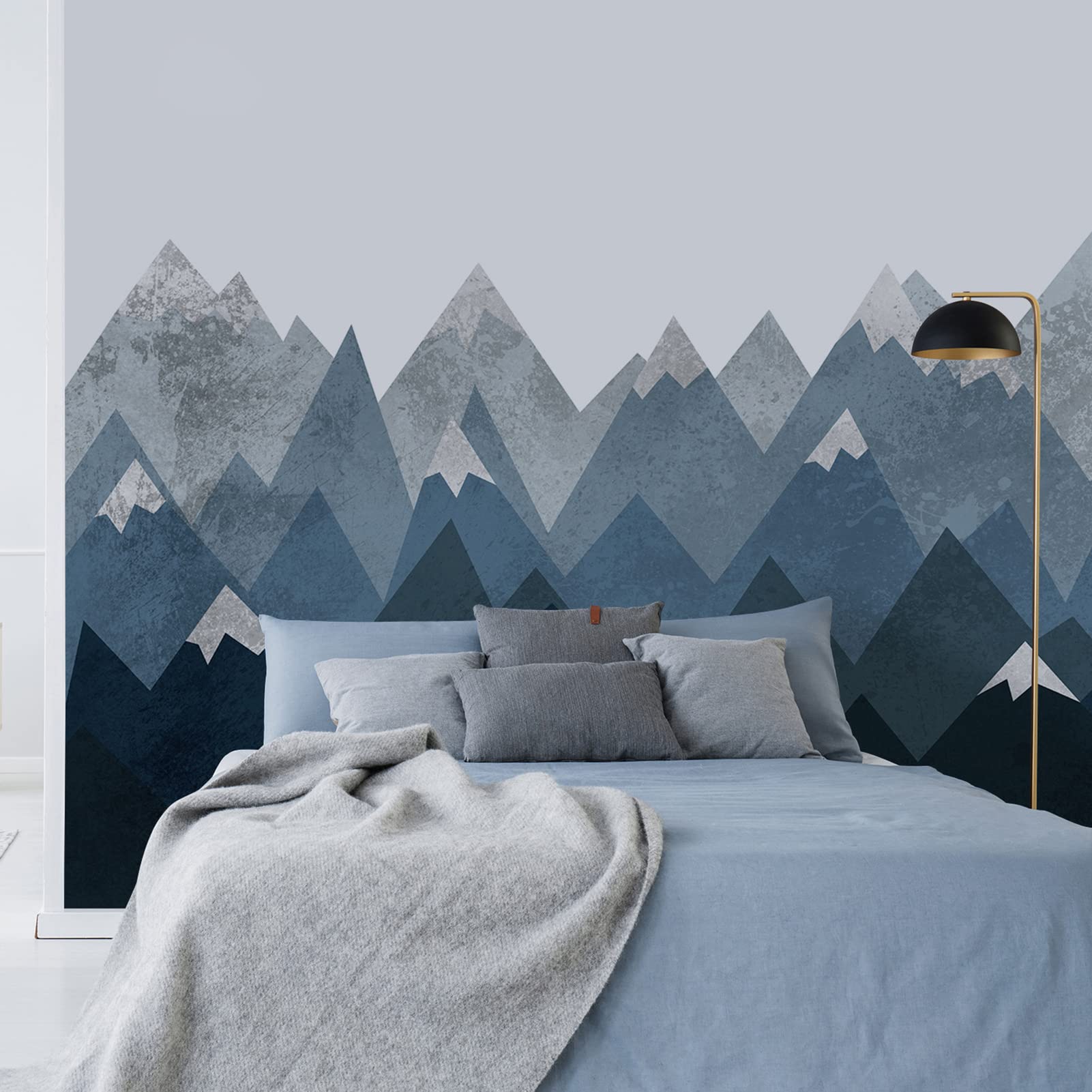 Removable Mountain Wall Decals for Nursery & Kids Room - Adhesive Wall Art Stickers with Magnificent Mountain View - Perfect for Boys & Girls Bedroom Decor (Size W16)