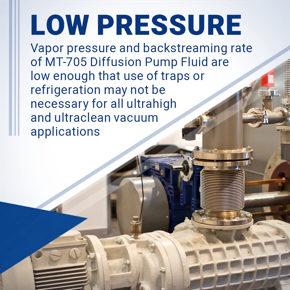 Midwest Tungsten MT-705 High Vacuum Diffusion Pump Oil - 500cc | Dow Corning Equivalent | Hydrolysis & Oxidation Resistant | Free MSDS Sheet | Ideal for Laboratory, Industrial Vacuum Systems & Semiconductor Manufacturing