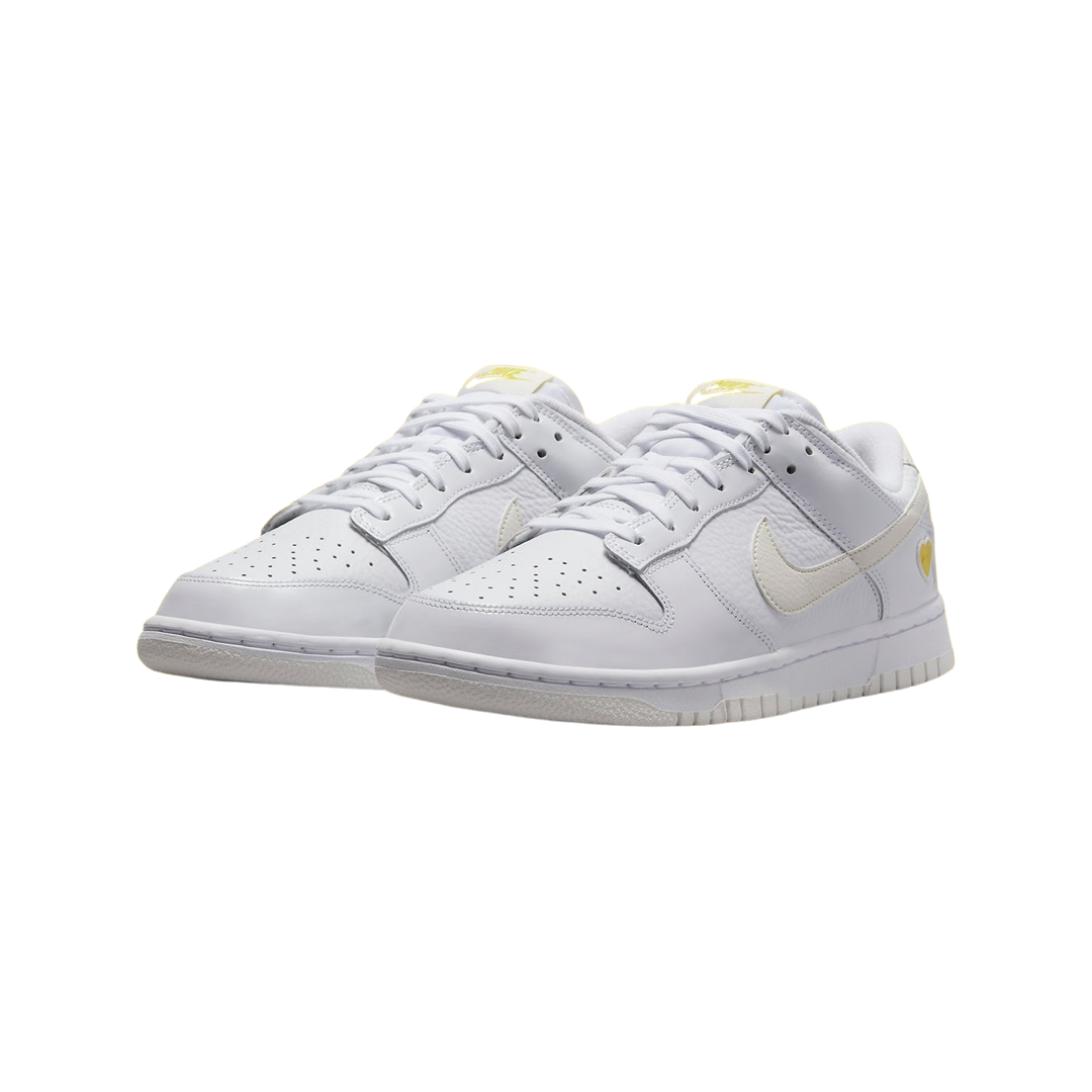 Nike Women's Dunk Low Valentine's Day Sneakers - White & Yellow Heart Design | Perfect for Valentine's Gifts, Casual Wear & Street Fashion