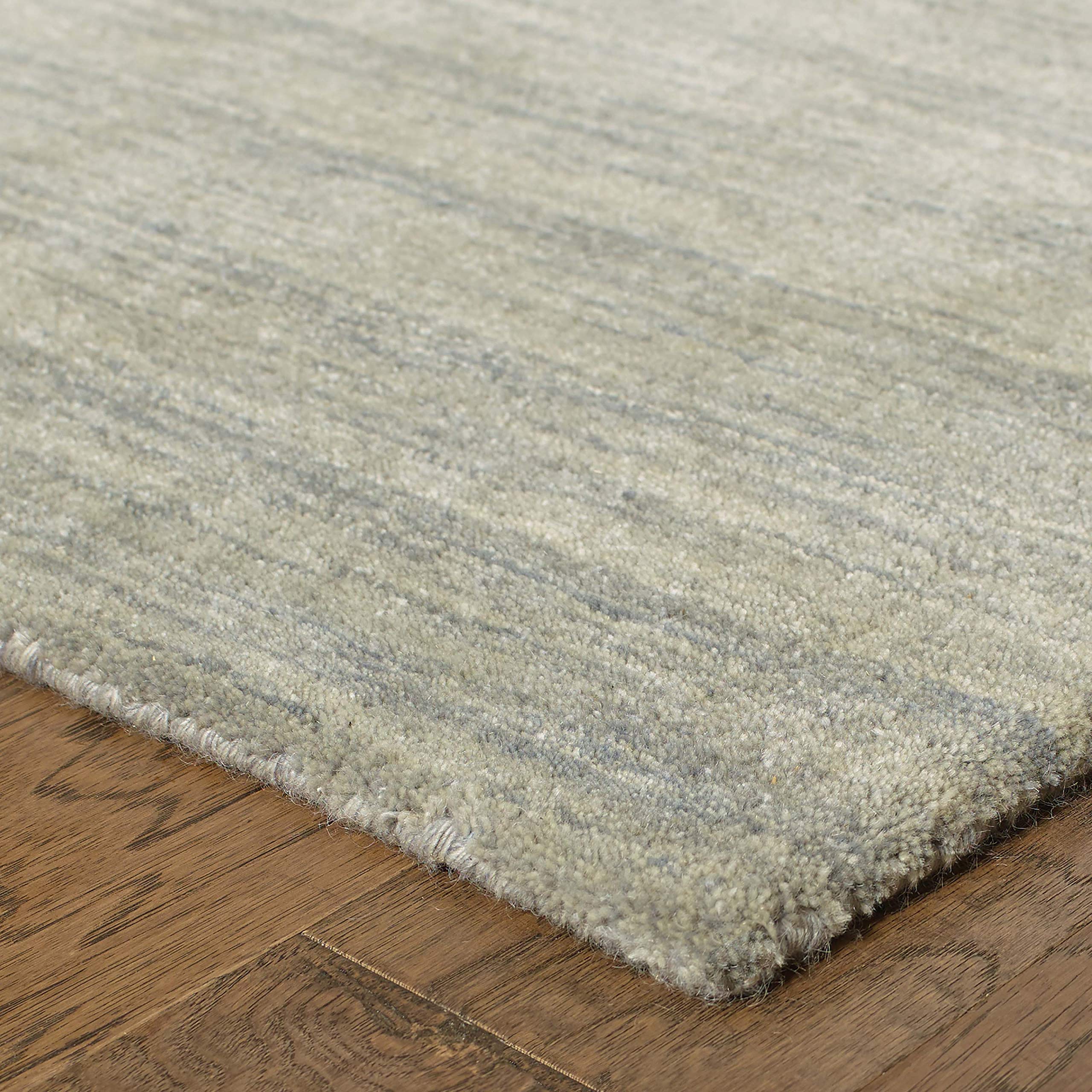 Handmade Idella Casual Solid Grey Area Rug 8x10 Feet - Soft & Durable for Living Room, Bedroom, Office Decor
