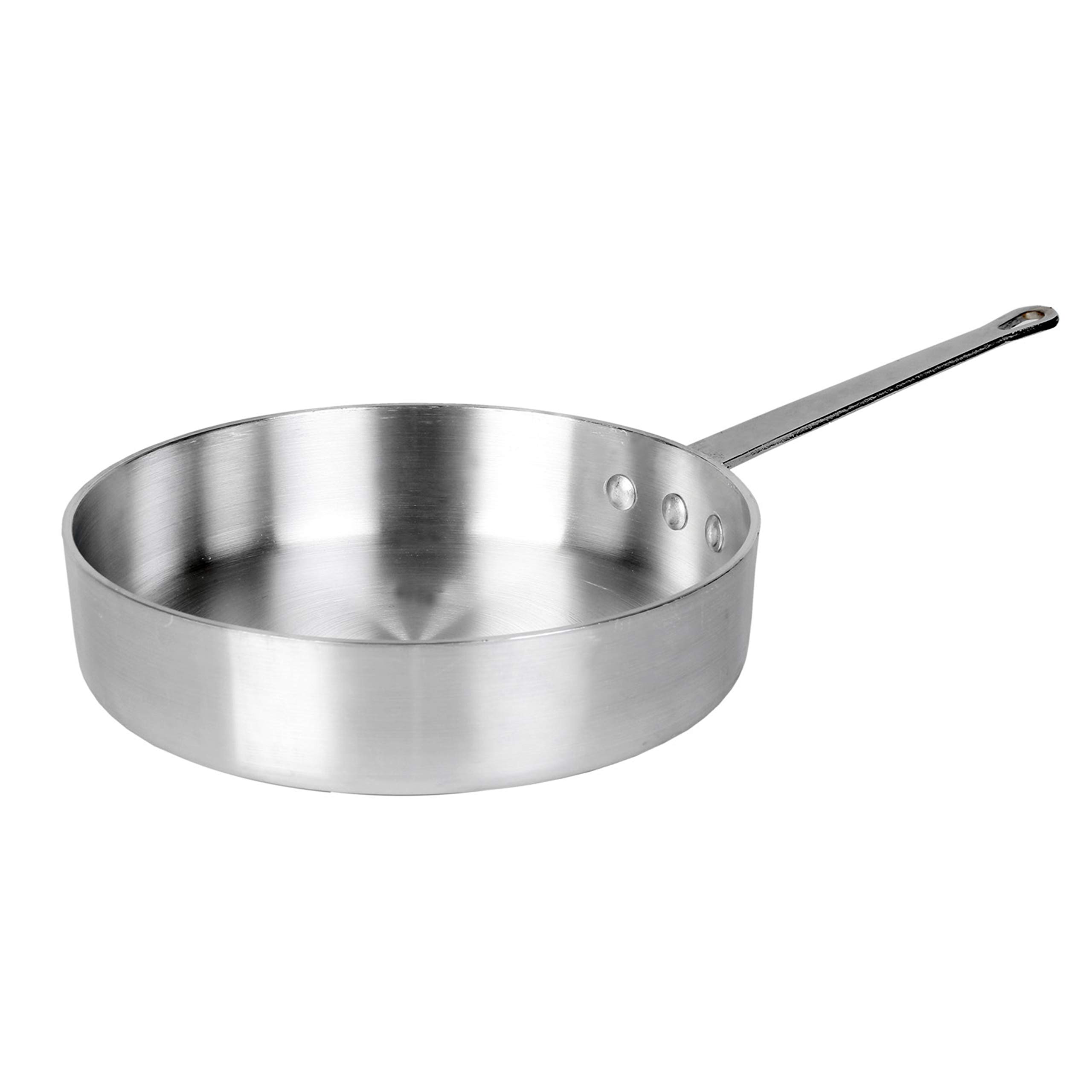 Thunder Group 3 Quart Stainless Steel Saute Pan with Lid - Professional Nonstick Cookware for Frying, Searing & Sauteing - Perfect for Home Kitchen & Restaurant Use