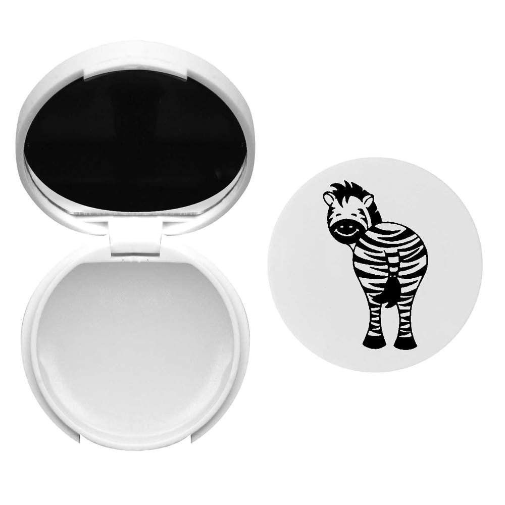 Azeeda Zebra Print Lip Balm with Mirror - Moisturizing & Hydrating Lip Care for Dry Lips - Perfect for Travel, Gym, and Everyday Use (BM00019203)
