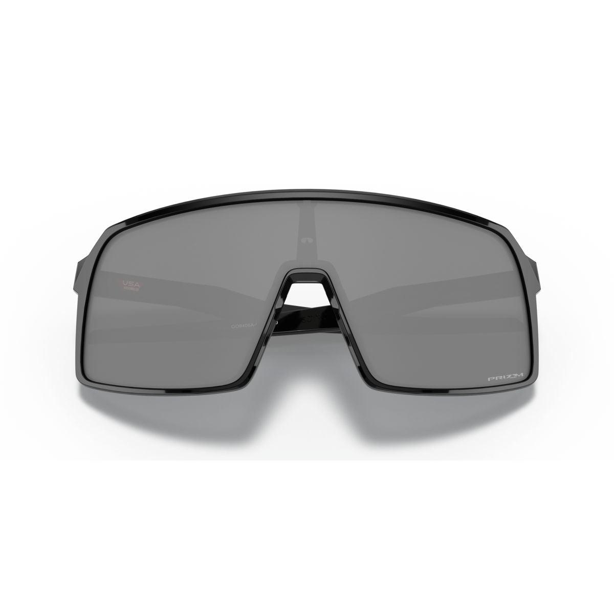 Oakley Sutro Sunglasses for Low Bridge Fit - Polished Black Frame with Prizm Black Lens (Model 0OO9406A 940602) - Ideal for Running, Cycling & Outdoor Sports