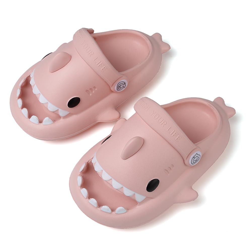 Adorable Kids Shark Slides for Toddler Girls & Boys - Cute Cartoon Summer Cloud Slippers, Non-Slip Beach Pool & Shower Shoes for Baby - Perfect for Swimming, Bath Time & Outdoor Play