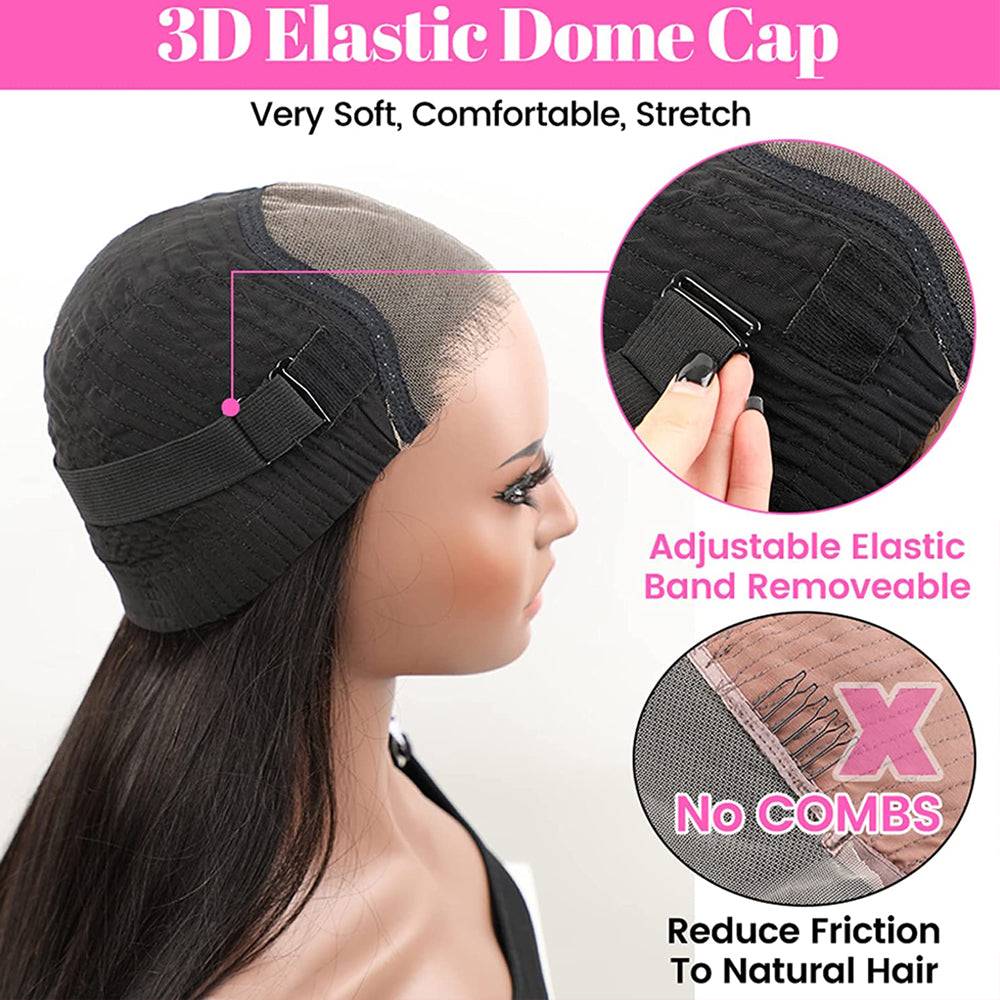 Eullair Glueless Straight Hair Wigs with Pre-Cut Lace 6x4 & 5x5 HD Closure - Beginner Friendly Human Hair Wigs for Everyday Wear & Special Occasions