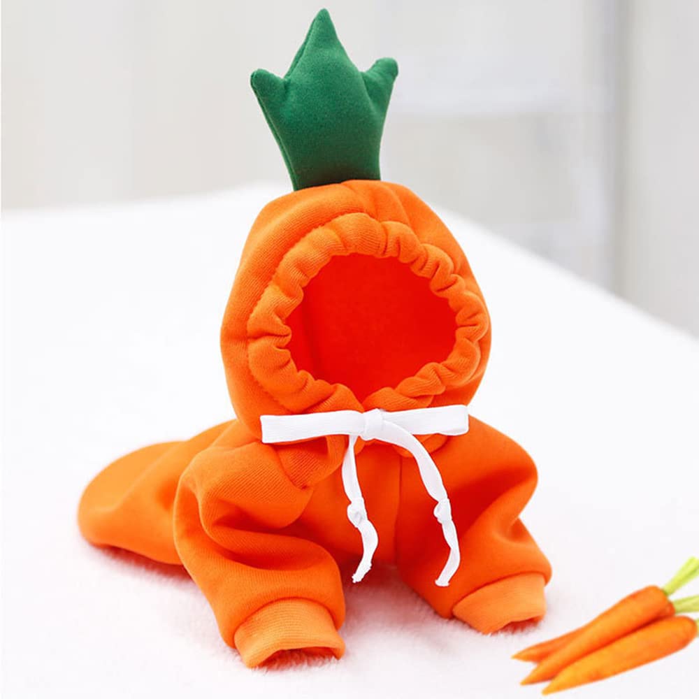 Dog Christmas & Halloween Costumes - Small Dog Hoodies & Cat Outfits for Yorkie, Chihuahua, Pomeranian (X-Small, Orange-Carrot) - Perfect for Holiday Photos & Pet Parties