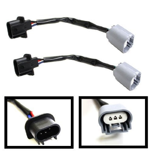 2-Pack H13 9008 Ceramic Headlight Wiring Harness Sockets - Compatible with HID Halogen Fog Lights - Durable Heat Resistant Connectors for Truck, SUV, Jeep Headlight Replacement & Off-Road Lighting Upgrades
