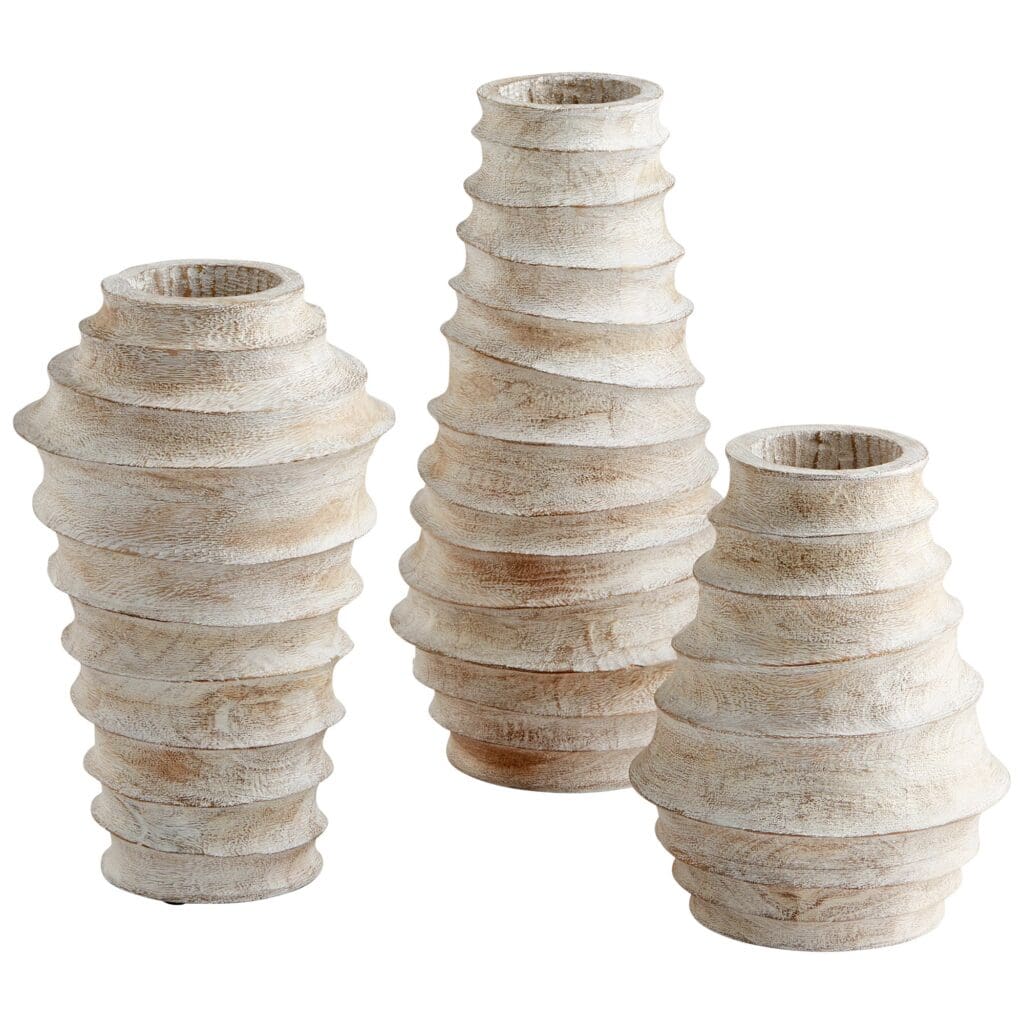 Cyan Design 10724 Giorgio Vase - Whitewashed Ceramic Home Decor, Small Tabletop Vase for Flowers, Centerpiece, Wedding & Living Room Decor