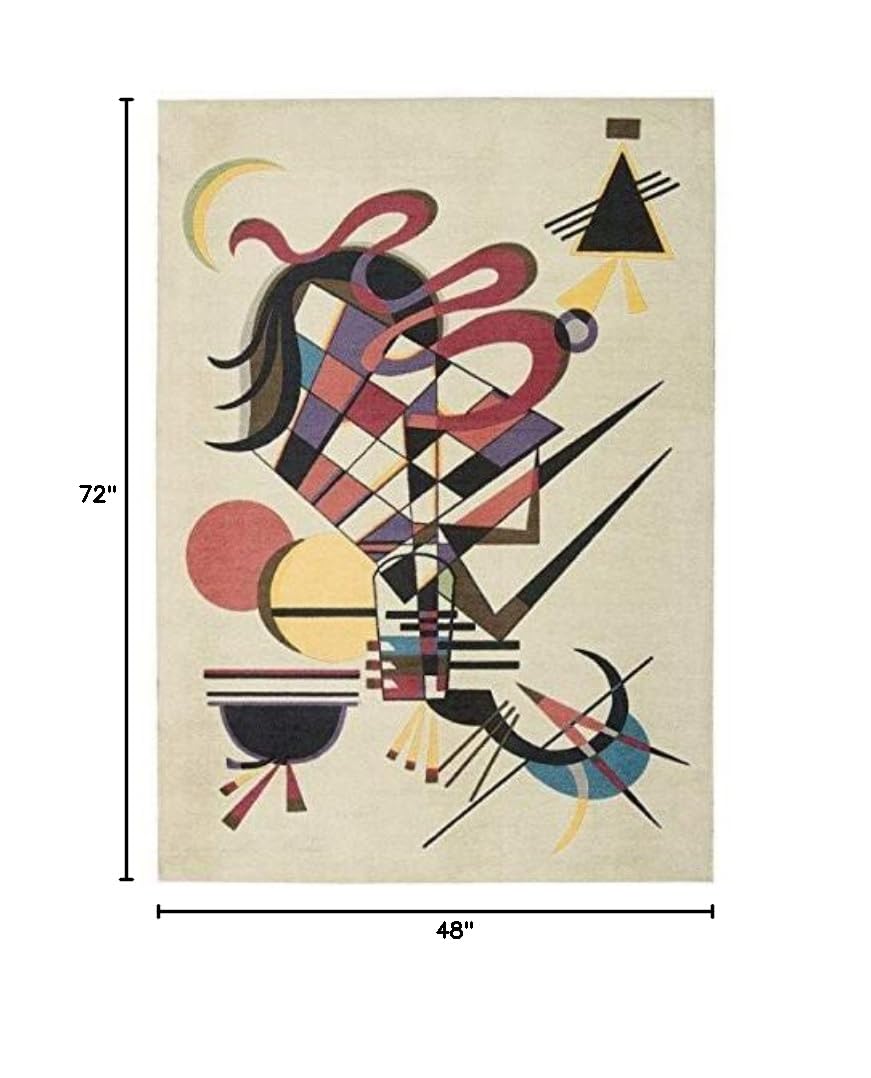 Nourison Modern Art Balsa 4' x 6' Area Rug - Easy Cleaning, Non-Shedding, Stain Resistant - Perfect for Bedroom, Living Room, Dining Room & Kitchen Decor (4x6) - Adds Style to Home Office, Entryway & Apartment Spaces