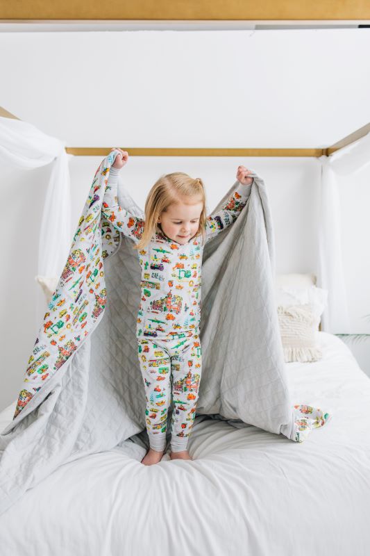 Richard Scarry's Busyworld™ Busytown Map Two Piece Pajama Set for Kids - Soft Cotton Pajamas with Fun Cartoon Prints - Perfect for Bedtime & Sleepovers