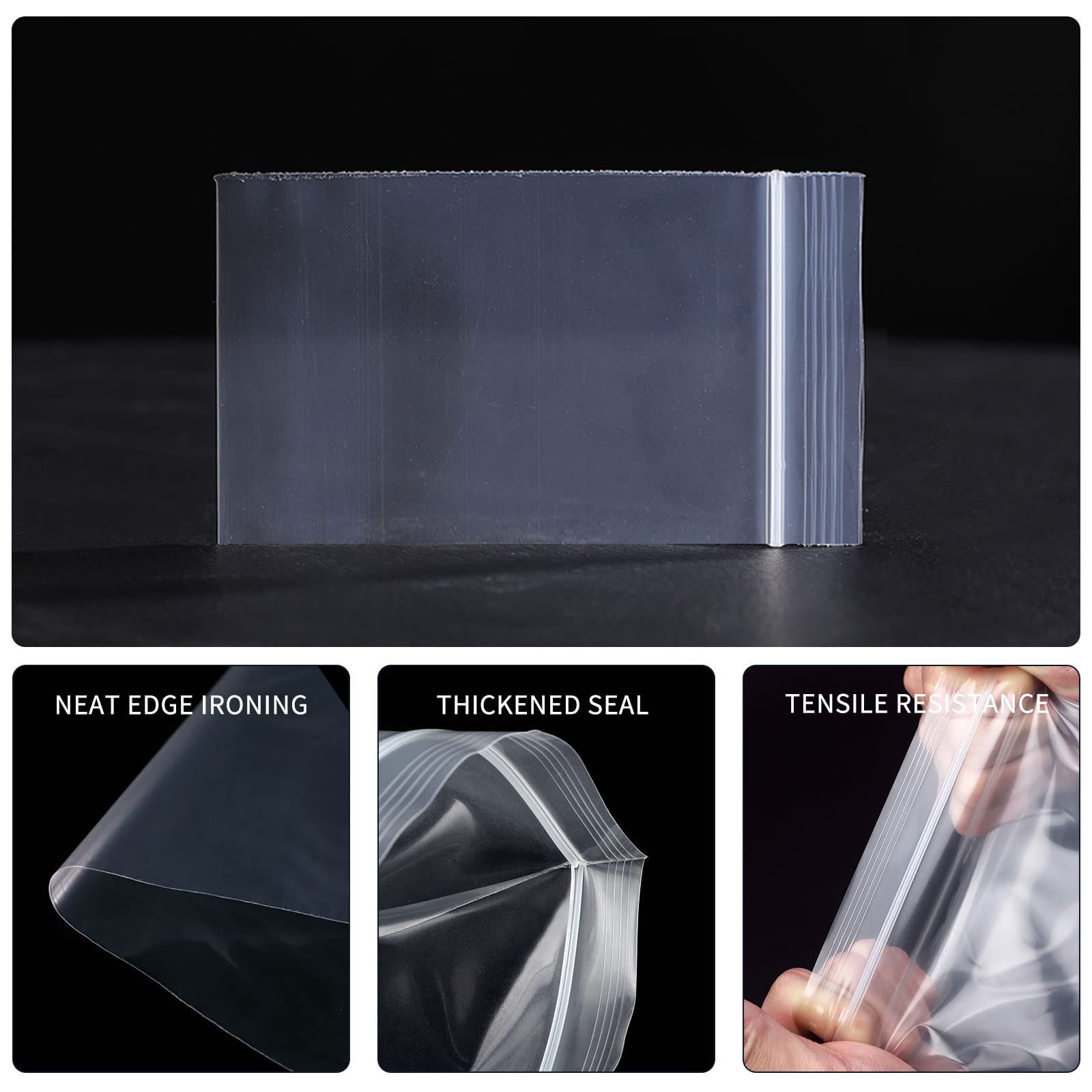 1000pcs 2x3 Inch Small Clear Plastic Bags - Reusable Transparent Jewelry Baggies for Pills, Coins, Candy Storage | Perfect for Organizing Beads, Crafts & Small Items at Home or Retail