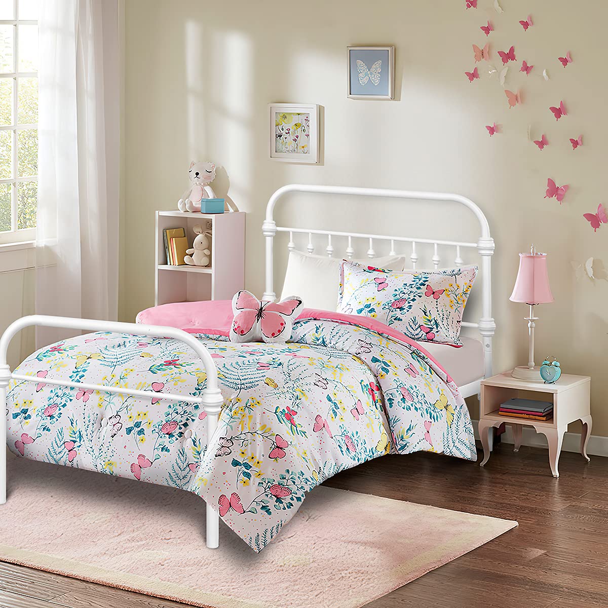 Avobird White Metal Bed Frame Twin Size - Platform Bed with Headboard & Footboard, Box Spring Replacement | Sturdy & Noise-Free for Kids Room, Guest Bedroom & Small Spaces
