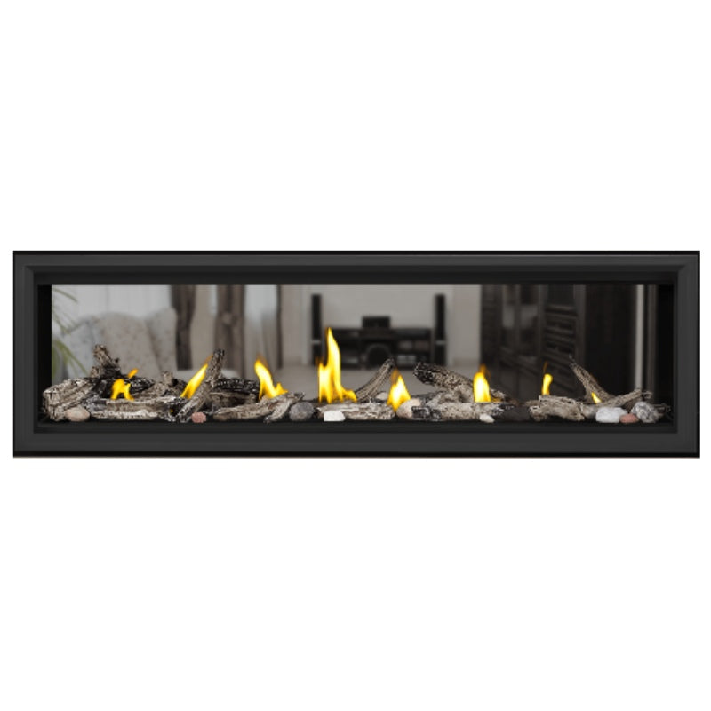 Napoleon Vector 62 See Through Linear Direct Vent Gas Fireplace - LV62N2 | Modern Home Heating Solution for Living Rooms & Patios