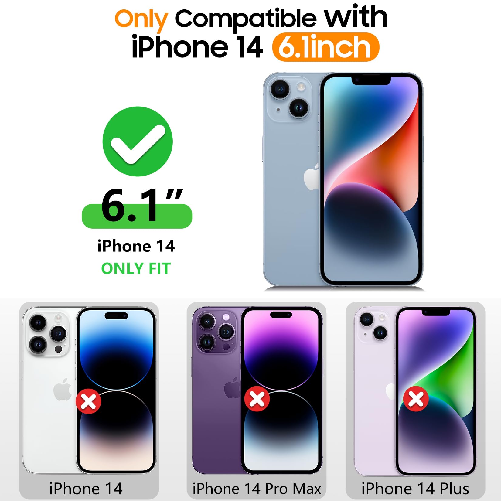 Temdan Magnetic Waterproof Case for iPhone 14 - IP68 Underwater Protection | Magsafe Compatible | 9H Tempered Glass Camera & Screen Protector | Full Body Shockproof Phone Cover (Black) - Perfect for Outdoor Adventures, Swimming & Extreme Sports Protection