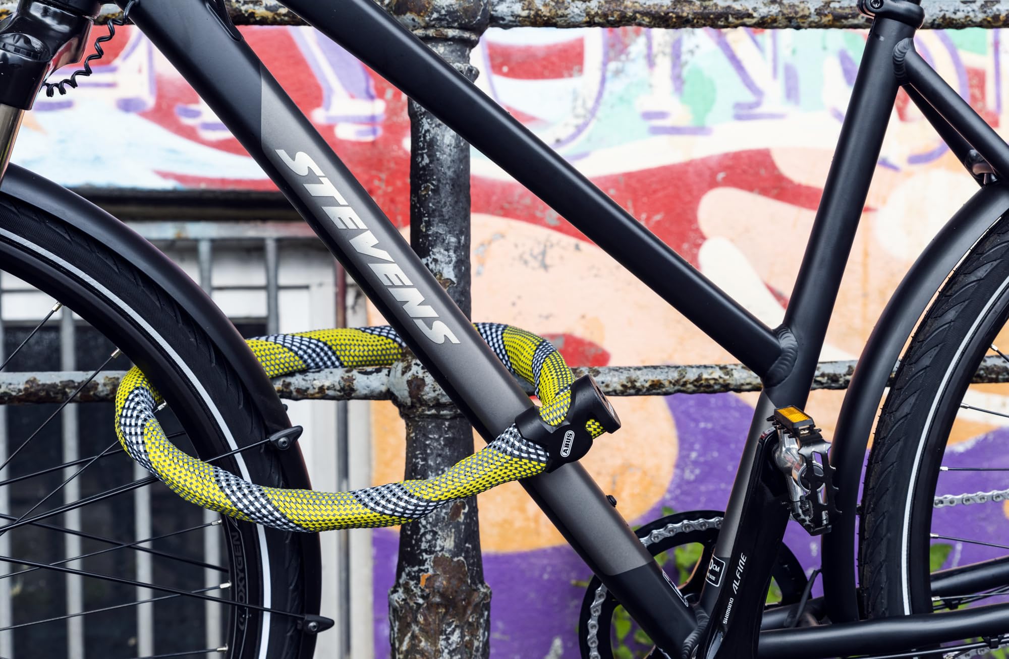 ABUS Chain Lock IVERA 7210 - High Security Bicycle Lock with Flexible IvyTex Synthetic Coating (Security Level 8, 85cm, Yellow) - Perfect for Urban Commuting, Bike Parking & Outdoor Cycling Protection