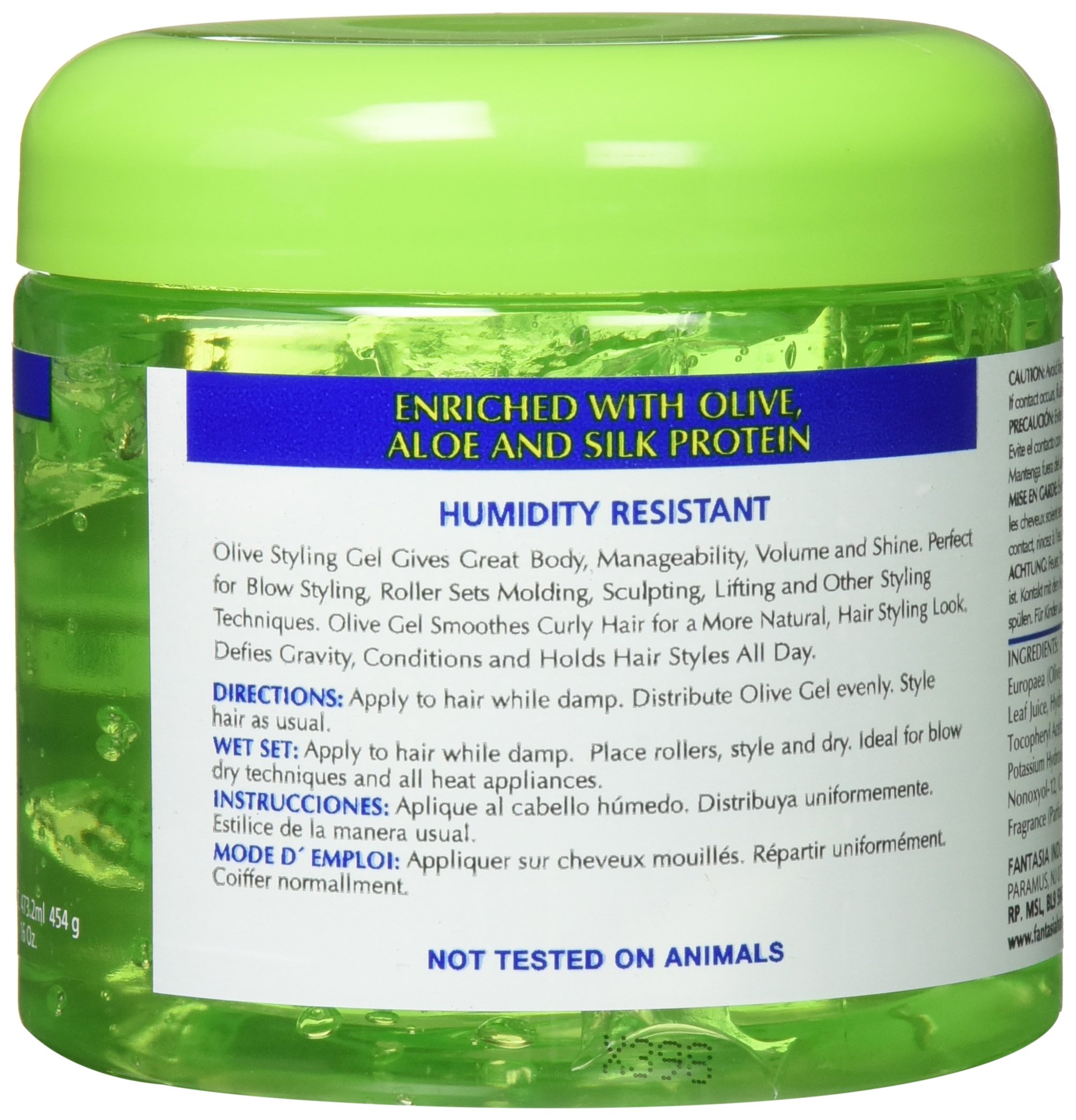 Olive Styling Gel with Sparkle Lites - 16 Oz IC Hair Polisher for Shiny, Defined Curls & Waves - Perfect for Special Occasions & Night Out Hairstyles