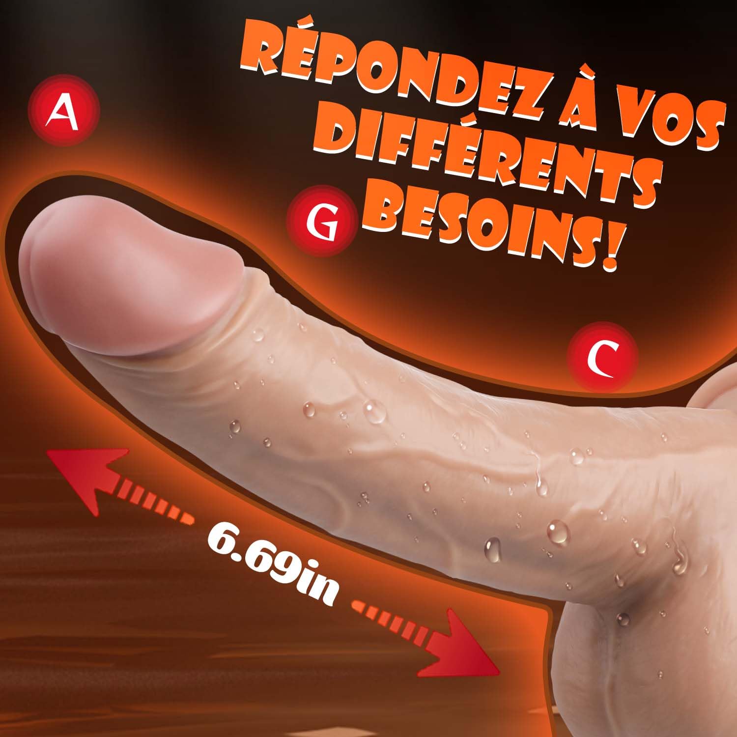 Realistic Dildo for Women with Suction Cup - 21cm Silicone G-Spot & Anal Stimulation Sex Toy - Flexible Penis Dildo for Men & Couples - Perfect for Solo Play, Couples Fun & BDSM Exploration