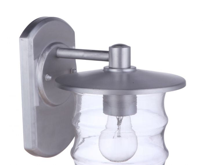 Canon One Light Outdoor Wall Mount in Satin Aluminum - Durable Exterior Light Fixture for Patio, Garden & Porch Lighting