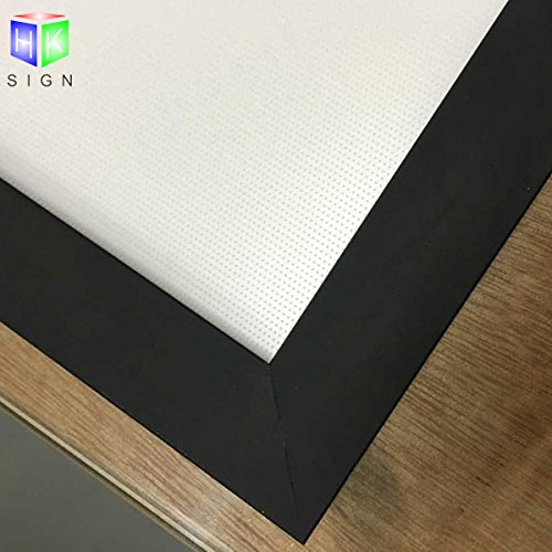 HKSIGN 18x24 Inch Black LED Backlit Poster Light Box - Wall Mounted Movie Poster Frame with Collage Set for Home Theater, Bar & Office Decor