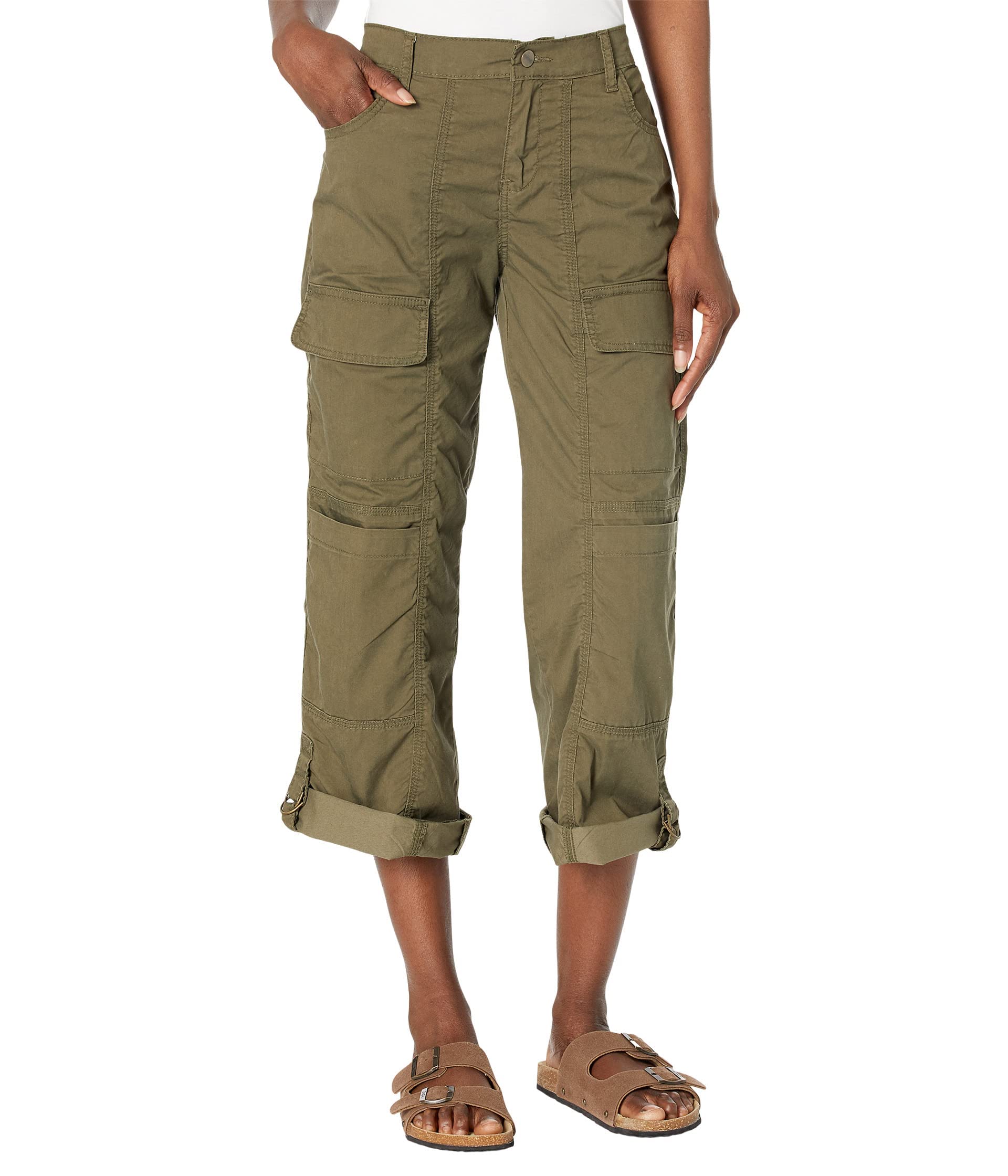 Sanctuary Cali Cargo Pants for Women - Stretch Cotton Blend Pull-On Pants with Micro Twill Fabric - Perfect for Casual Wear, Travel & Outdoor Activities