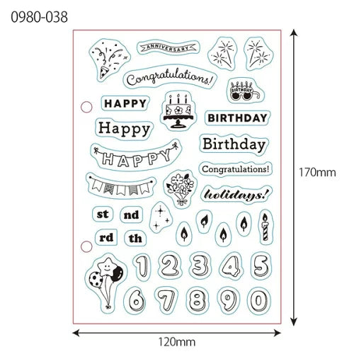 Anniversary Clear Stamps for Scrapbooking & Card Making - Perfect for DIY Greeting Cards, Invitations & Memory Keeping