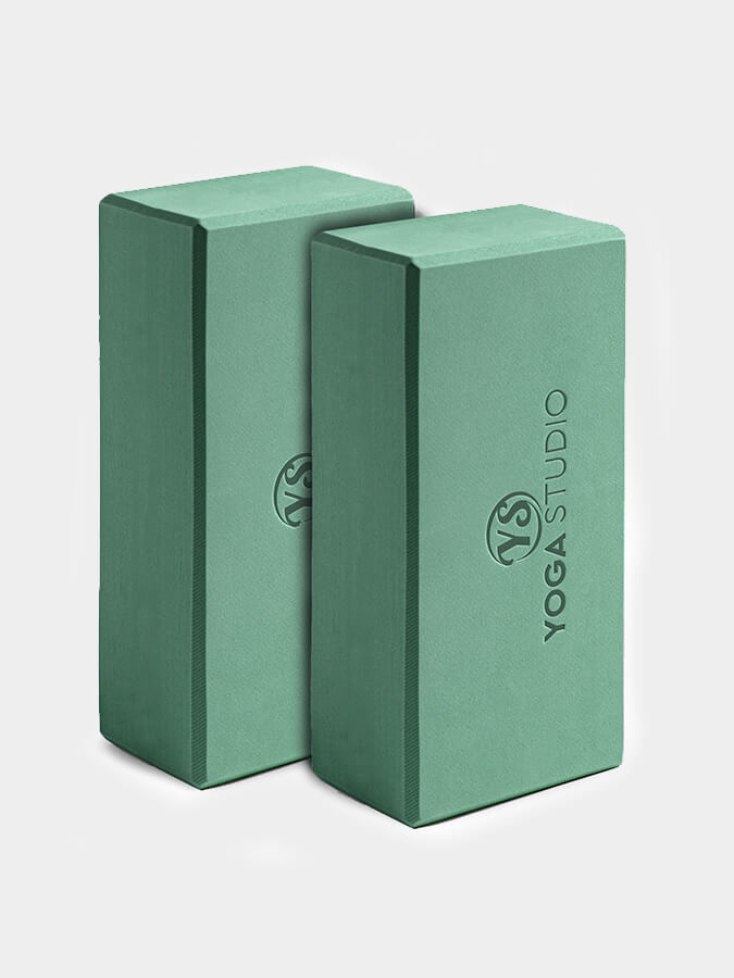 Premium EVA Yoga Blocks Twin Pack - Non-Slip Yoga Bricks for Stability & Alignment - Ideal for Hot Yoga, Pilates, and Home Workouts