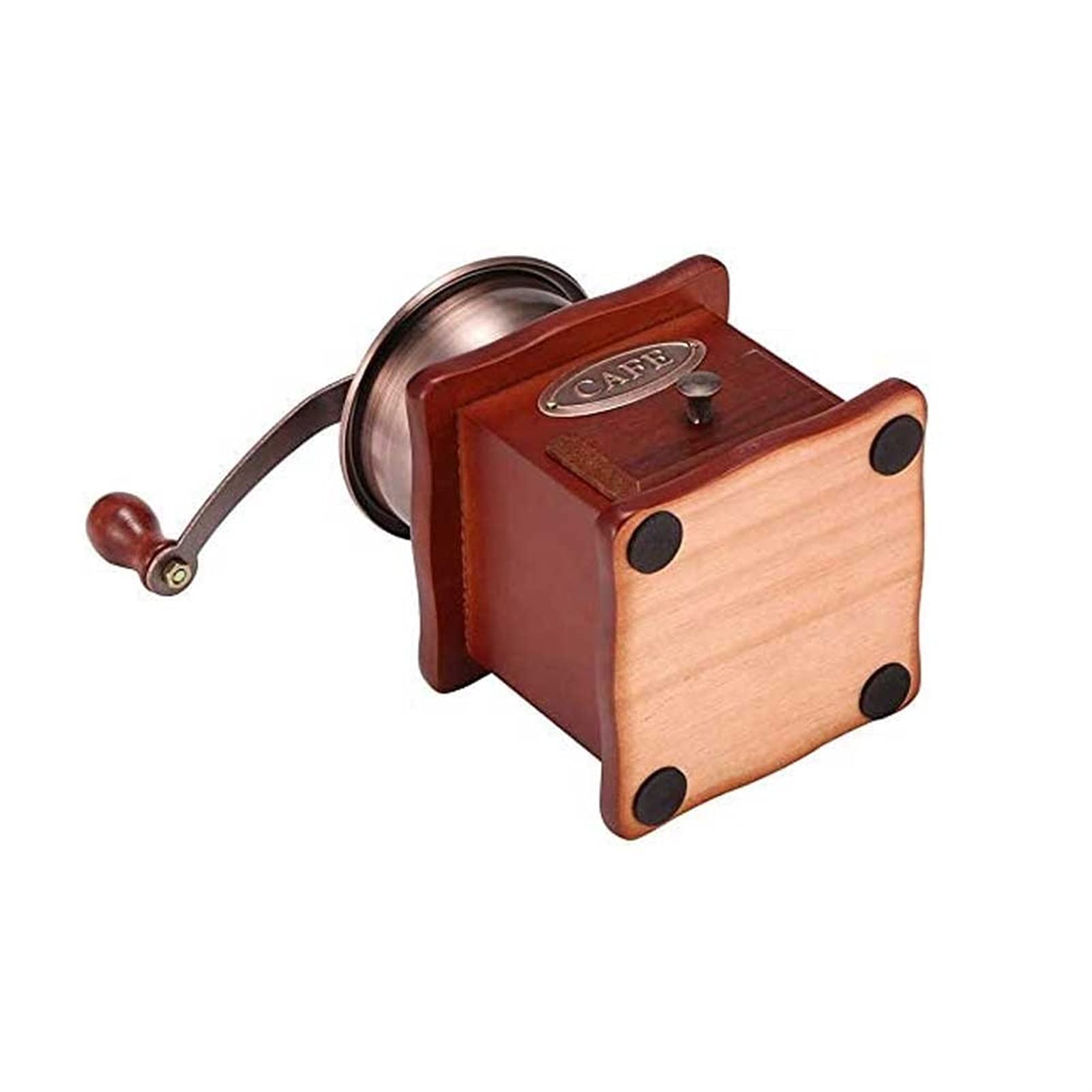 Vintage Manual Coffee Grinder - Hand Crank Wooden Coffee Bean Mill with Adjustable Coarseness, Perfect for Espresso, French Press & Pour Over - Great Gift for Coffee Lovers & Home Baristas