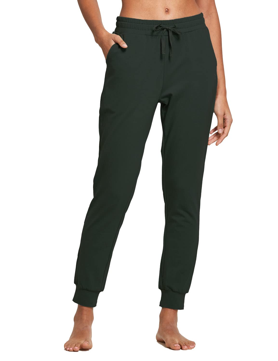 BALEAF Women's High Waisted Sweatpants - Soft Cotton Joggers for Yoga, Running & Lounge - Tapered Casual Pants with Pockets - Perfect for Workouts, Errands & Relaxing at Home
