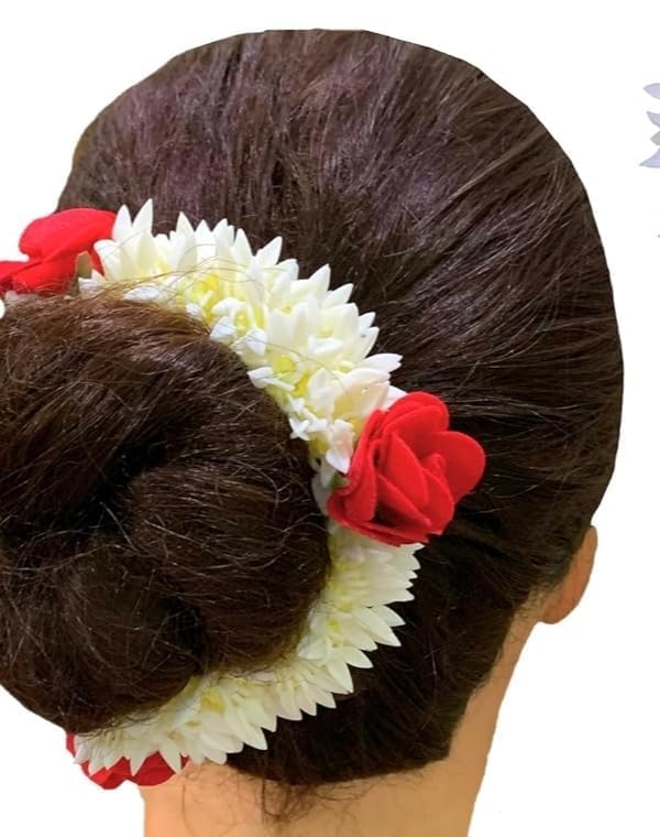 Elegant Rose Hair Bun Juda Flower Accessories for Women - Pack of 3 | Perfect for Weddings, Parties & Special Occasions