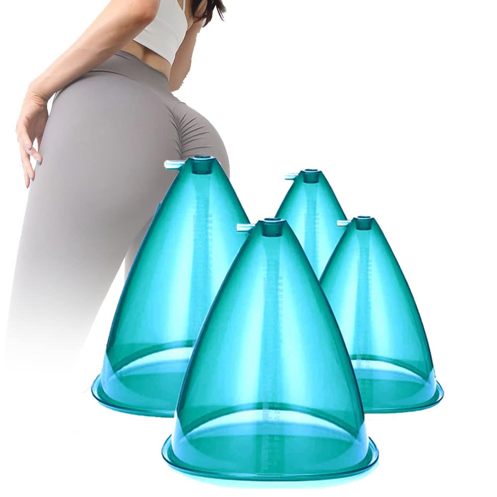 XL Vacuum Cupping Therapy Set for Butt Lift & Body Massage - 160ml & 180ml Silicone Suction Cups - Cellulite Reduction & Muscle Relaxation - Perfect for Home Spa, Post-Workout Recovery & Beauty Treatments