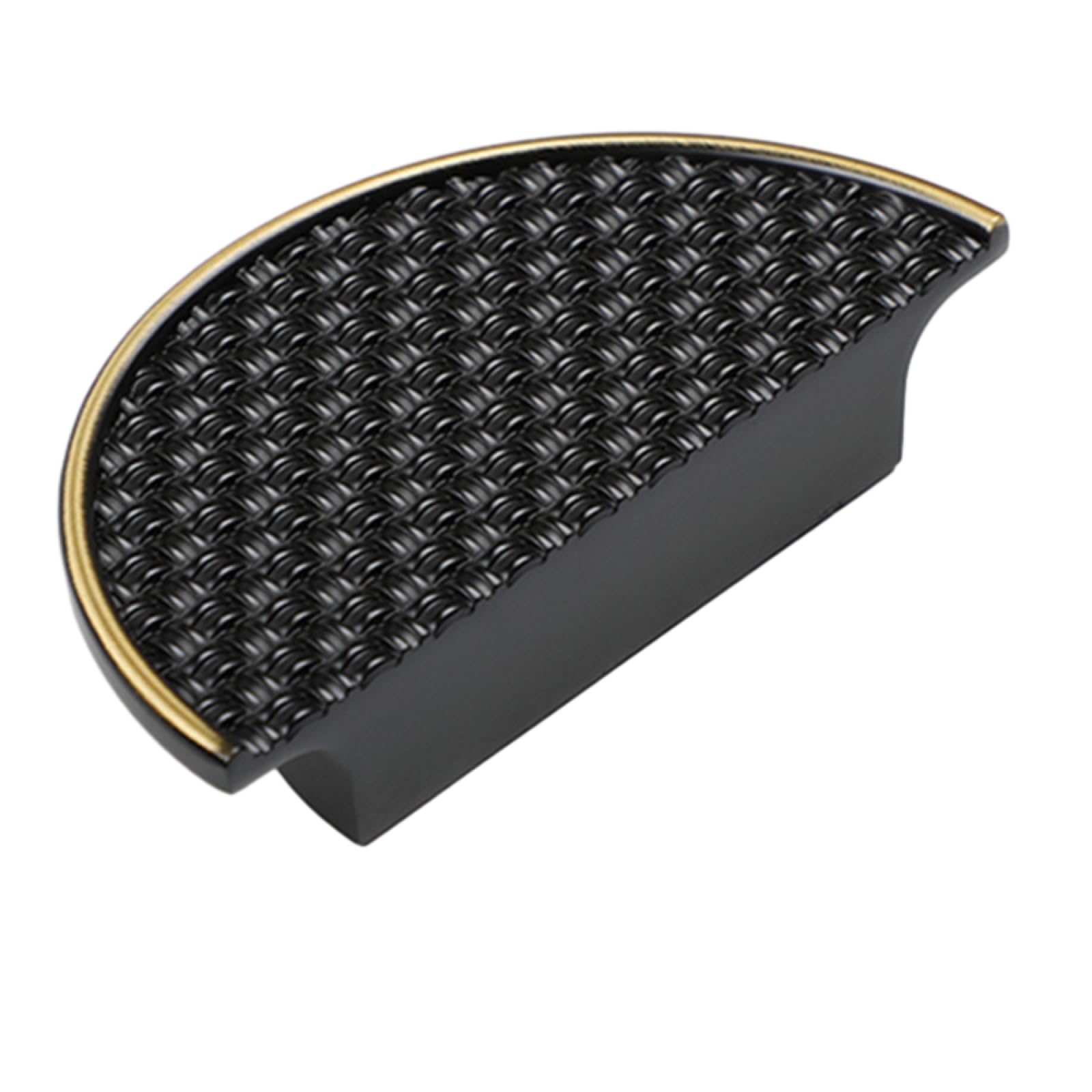 Gold Semicircle Cabinet Knobs and Pull Handles - 64mm Hole Pitch Black Brass Hardware for Kitchen, Closet, Wardrobe & Shoe Cabinet - Durable Round & Triangle Furniture Knobs for Modern Home Decor
