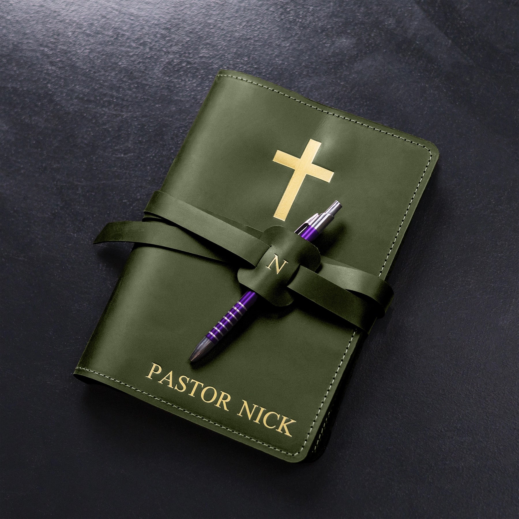 Personalized Leather Prayer Journal for Women & Men - Custom Engraved Christian Devotional Notebook - Perfect for Bible Study, Church, and Daily Reflection