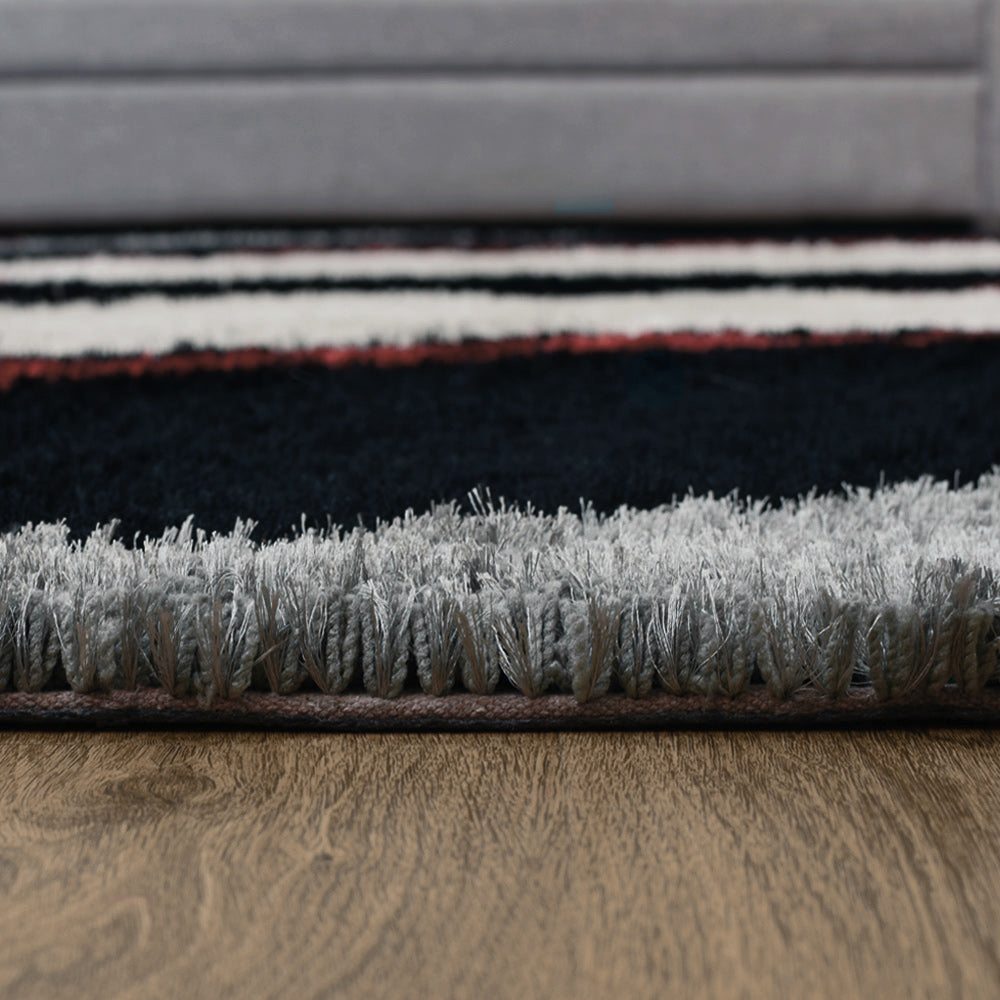 Hypnotic Hand Tufted Wool Rug - Boho Chic Area Rug for Living Room, Bedroom, Nursery - Soft & Durable Home Decor Carpet (5'x8')