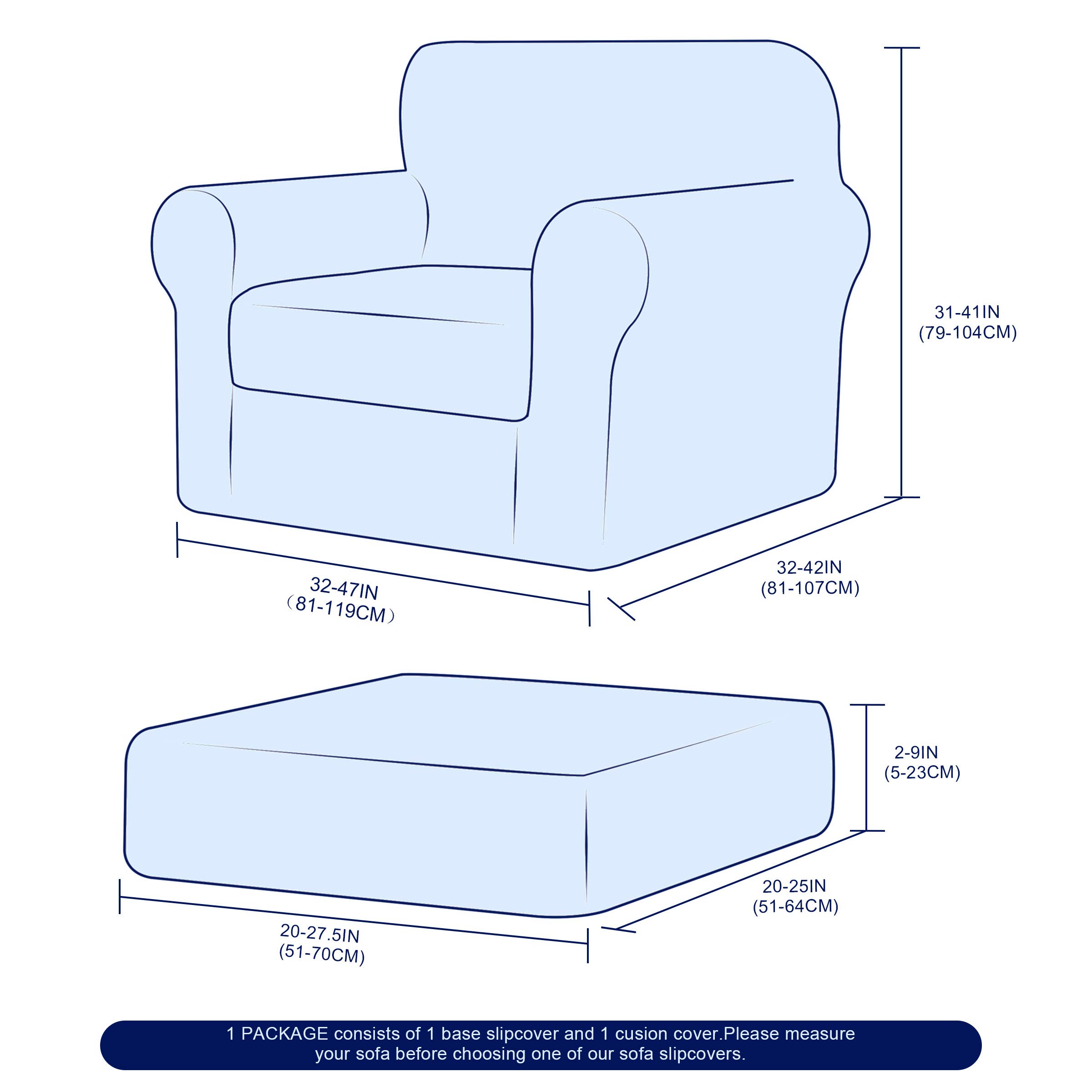 SUBRTEX Velvet Plush Sofa Slipcover - High Stretch Couch Cover with Separate Cushion Covers, Loveseat Protector, Machine Washable (Sand, Small) - Perfect for Living Room, Apartment & Pet-Friendly Furniture Protection