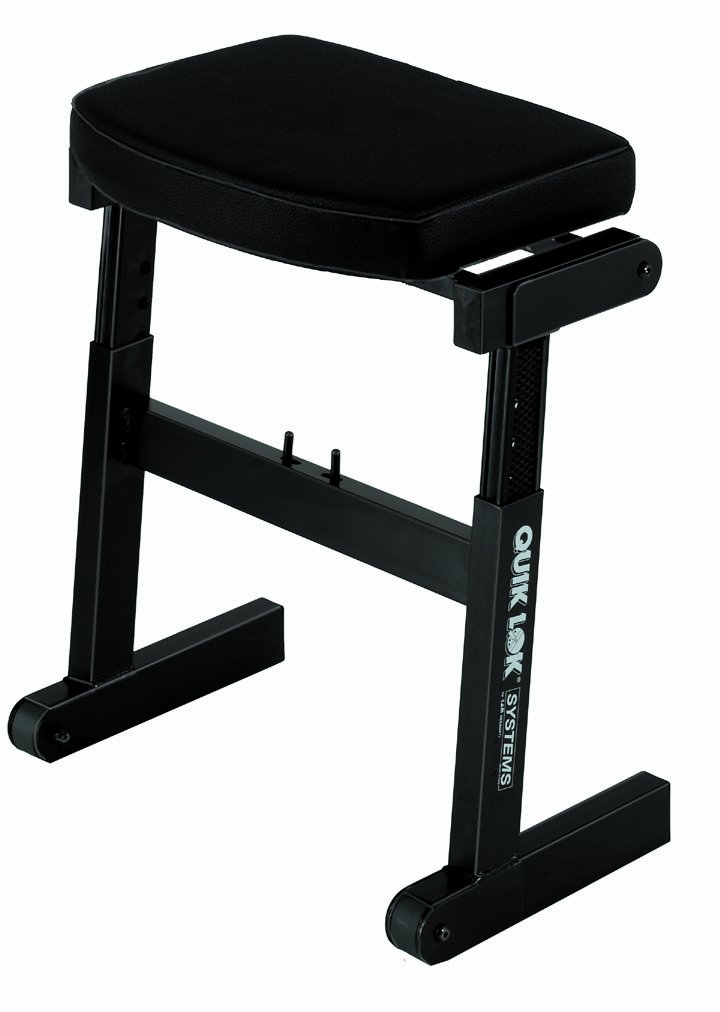 QUIK LOK Studio Furniture Stand - Heavy Duty Black Metal Equipment Rack (BZ/7) for Music Recording, DJ Setup & Home Studio Organization