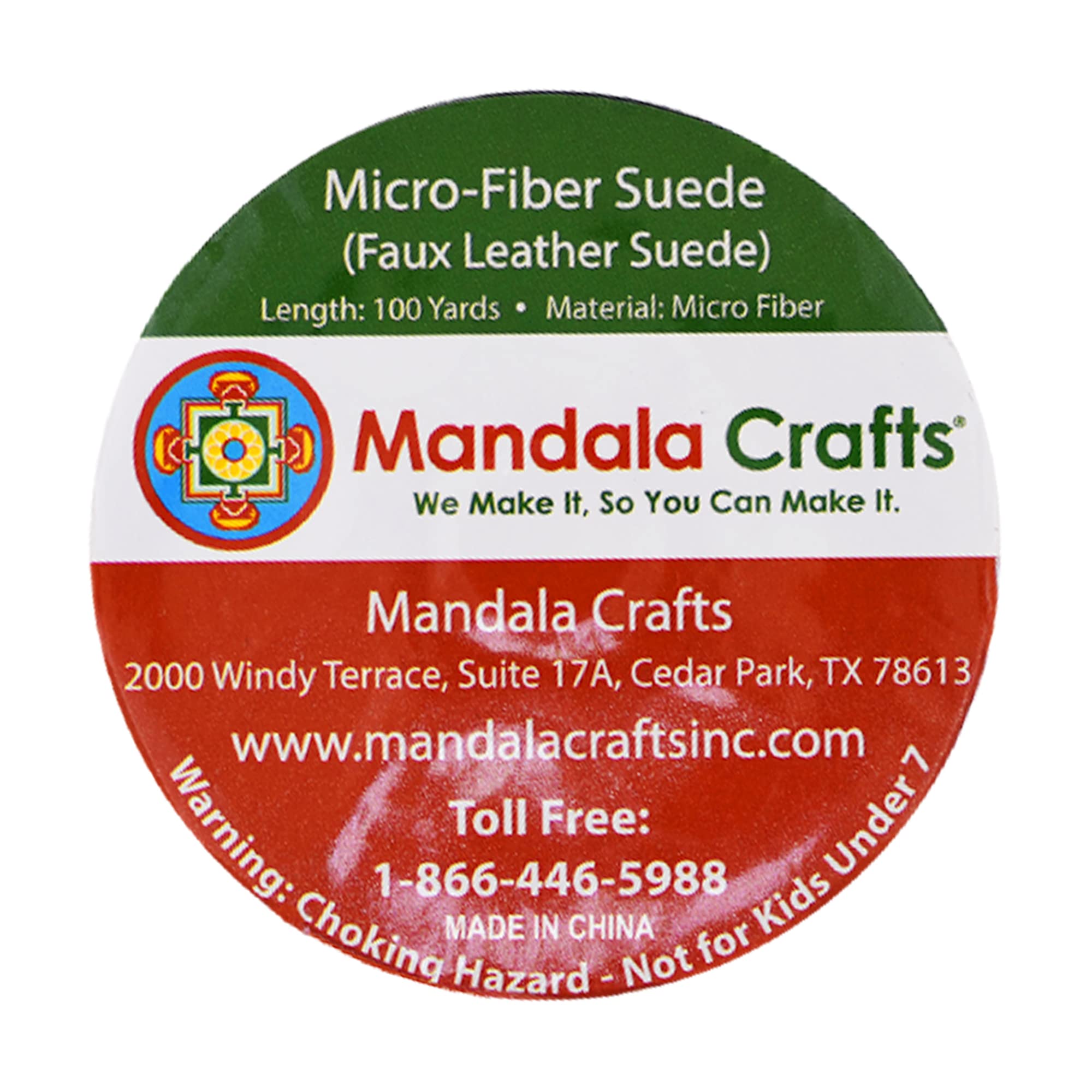 100 Yards 2.65mm Wide Flat Micro Fiber Lace Faux Suede Leather Cord for Jewelry Making, DIY Crafts, Bracelets & Necklaces - Clay Brown - Mandala Crafts