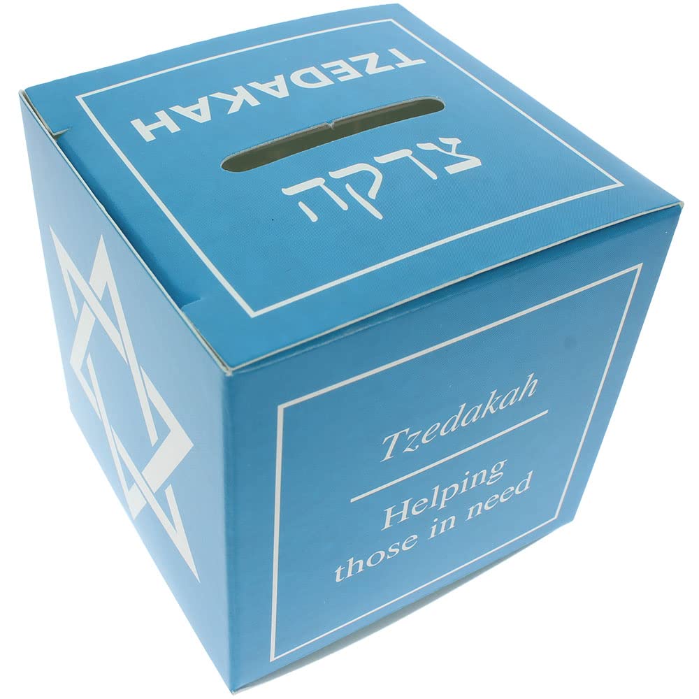 50 Pack Tzedakah Box - Jewish Charity Donation Box, 2.75 Inch Heavy Cardstock for Synagogue, Home & School - Perfect for Hanukkah Gifts, Sunday School & Charity Events