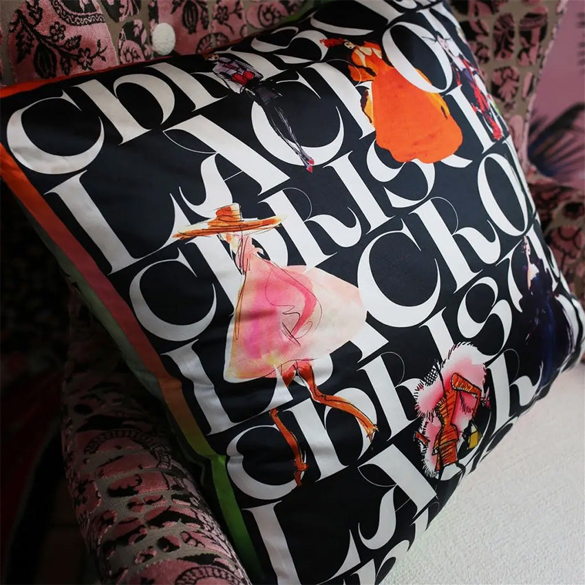 Christian Lacroix Lacroix Parade Jais Decorative Throw Pillow Cover - Luxury Bohemian Home Decor for Living Room, Bedroom & Sofa