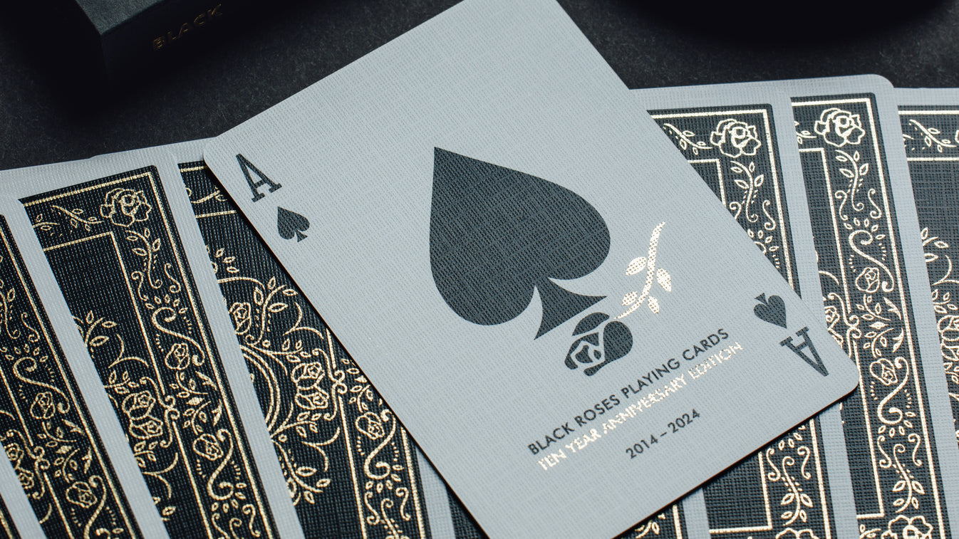 Black Roses 10 Year Anniversary Playing Cards - Premium Collectible Deck for Card Games, Magic Tricks & Poker Night - Perfect Gift for Card Enthusiasts
