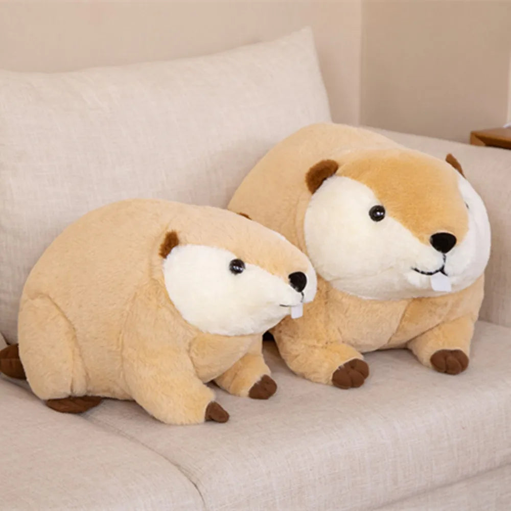 45cm/60cm Cute Beaver Rat Plush Toy - Kawaii Cartoon Animal Stuffed Doll for Kids, Boys & Baby - Perfect Birthday & Christmas Gift for Children's Playtime, Nursery Decor & Cuddling Companion